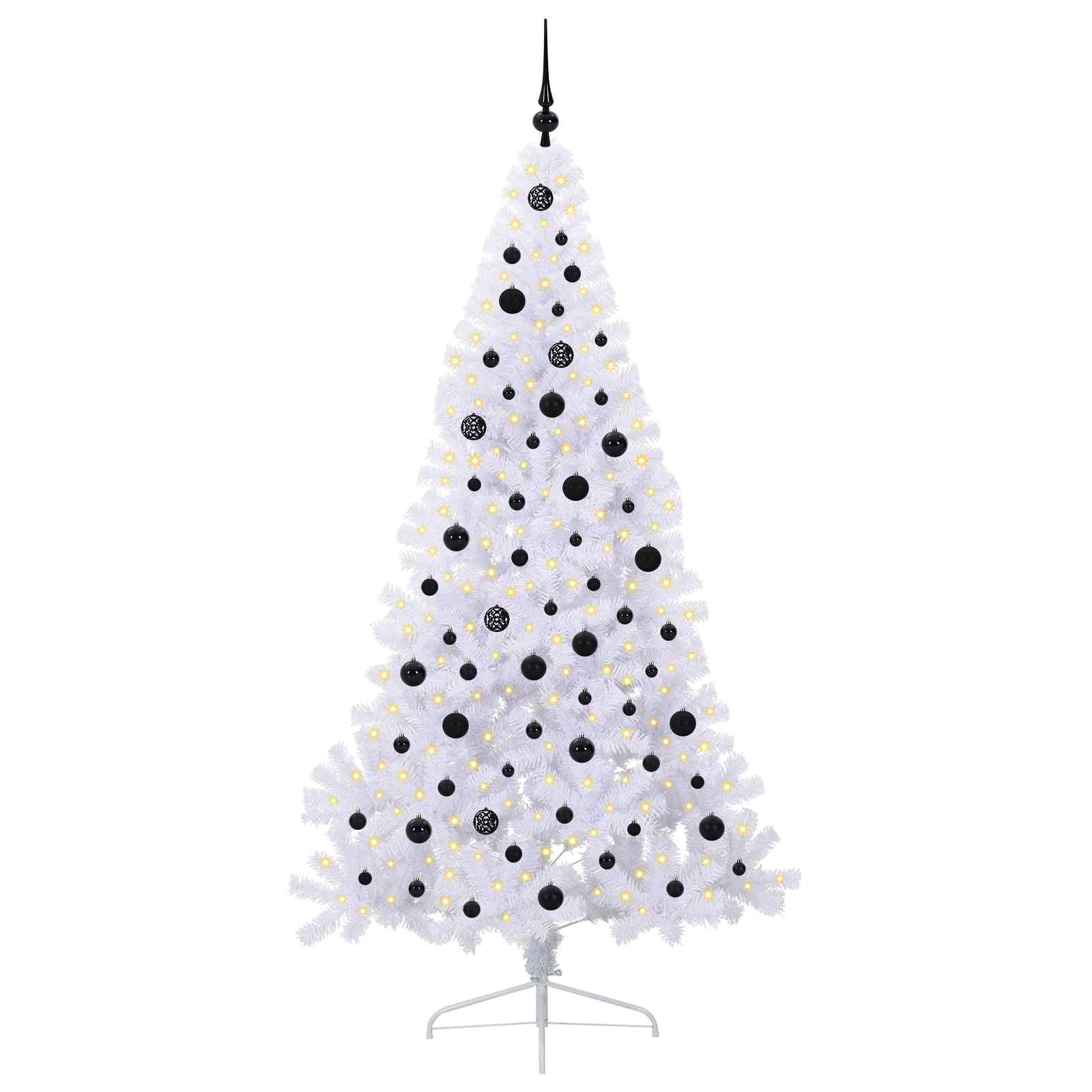 Albero di Natale artificiale Bianco 210 cm PVC e Acciaio
