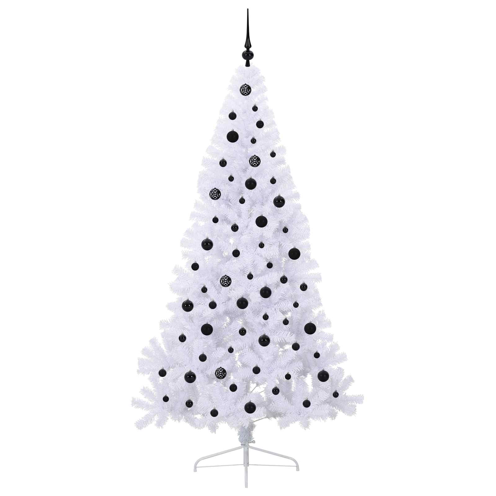 Albero di Natale artificiale Bianco 210 cm PVC e Acciaio