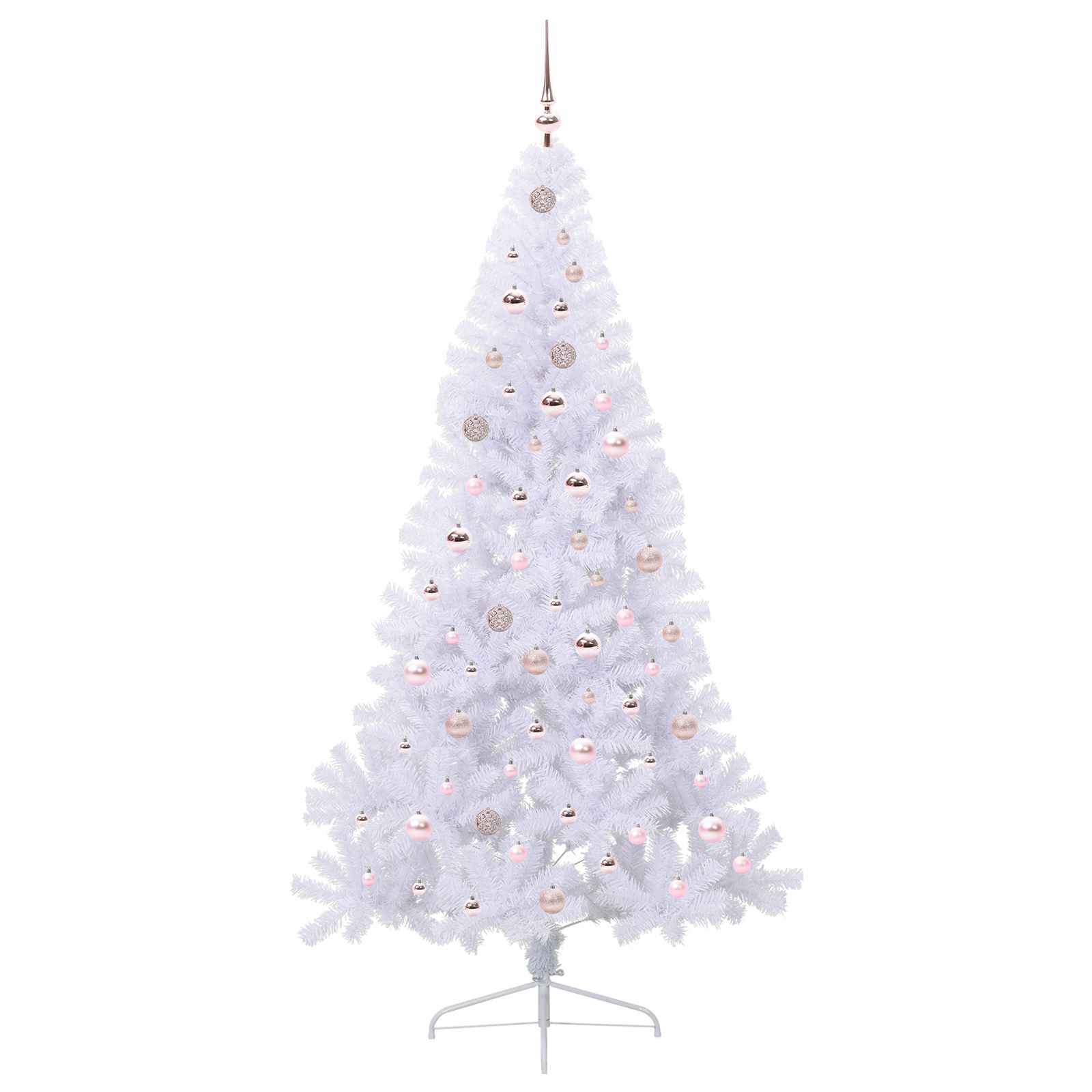 Albero di Natale artificiale Bianco 210 cm PVC e Acciaio