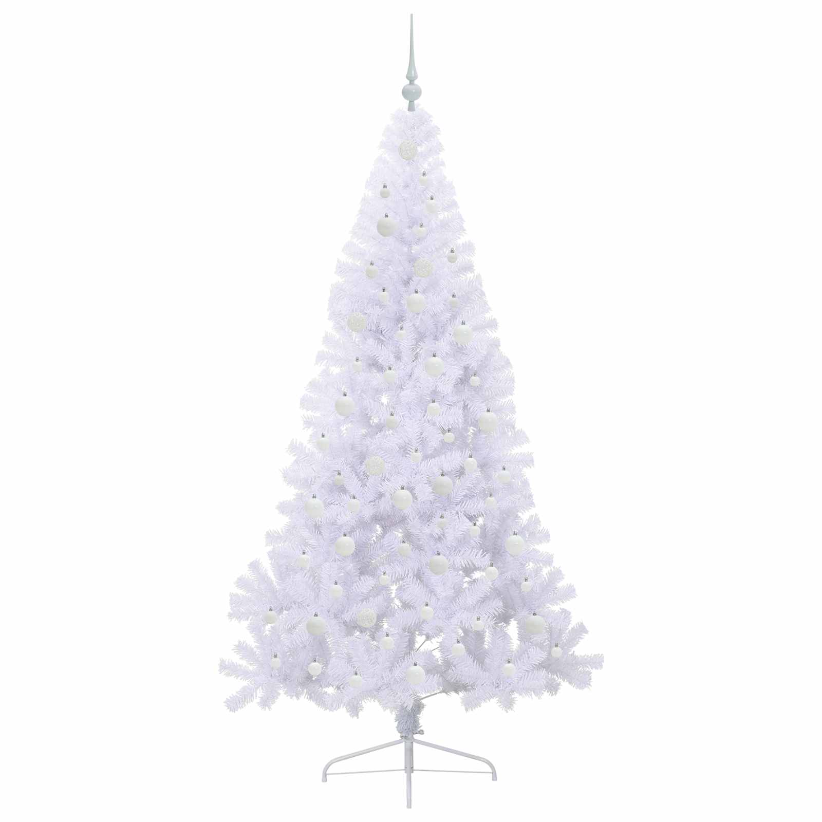 Albero di Natale artificiale Bianco 210 cm PVC e Acciaio