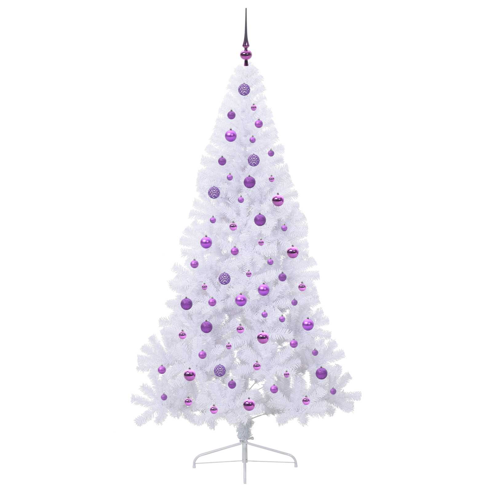 Albero di Natale artificiale Bianco 210 cm PVC e Acciaio