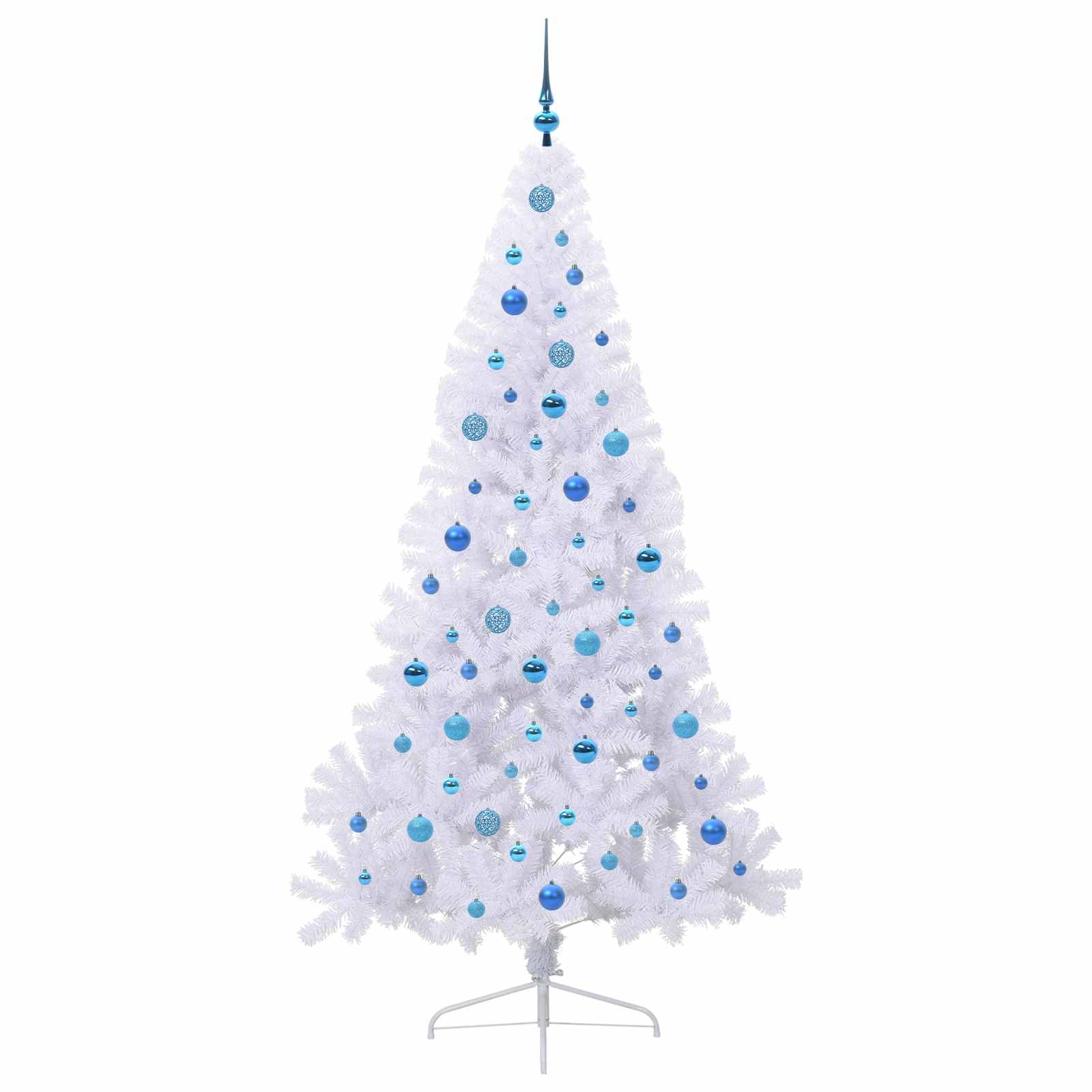 Albero di Natale artificiale Bianco 210 cm PVC e Acciaio