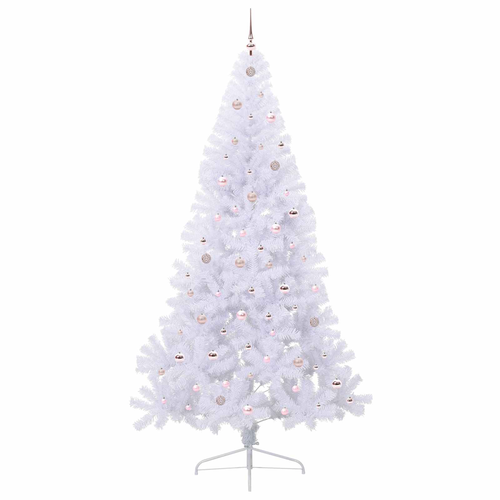 Albero di Natale artificiale Bianco 240 cm PVC e Acciaio