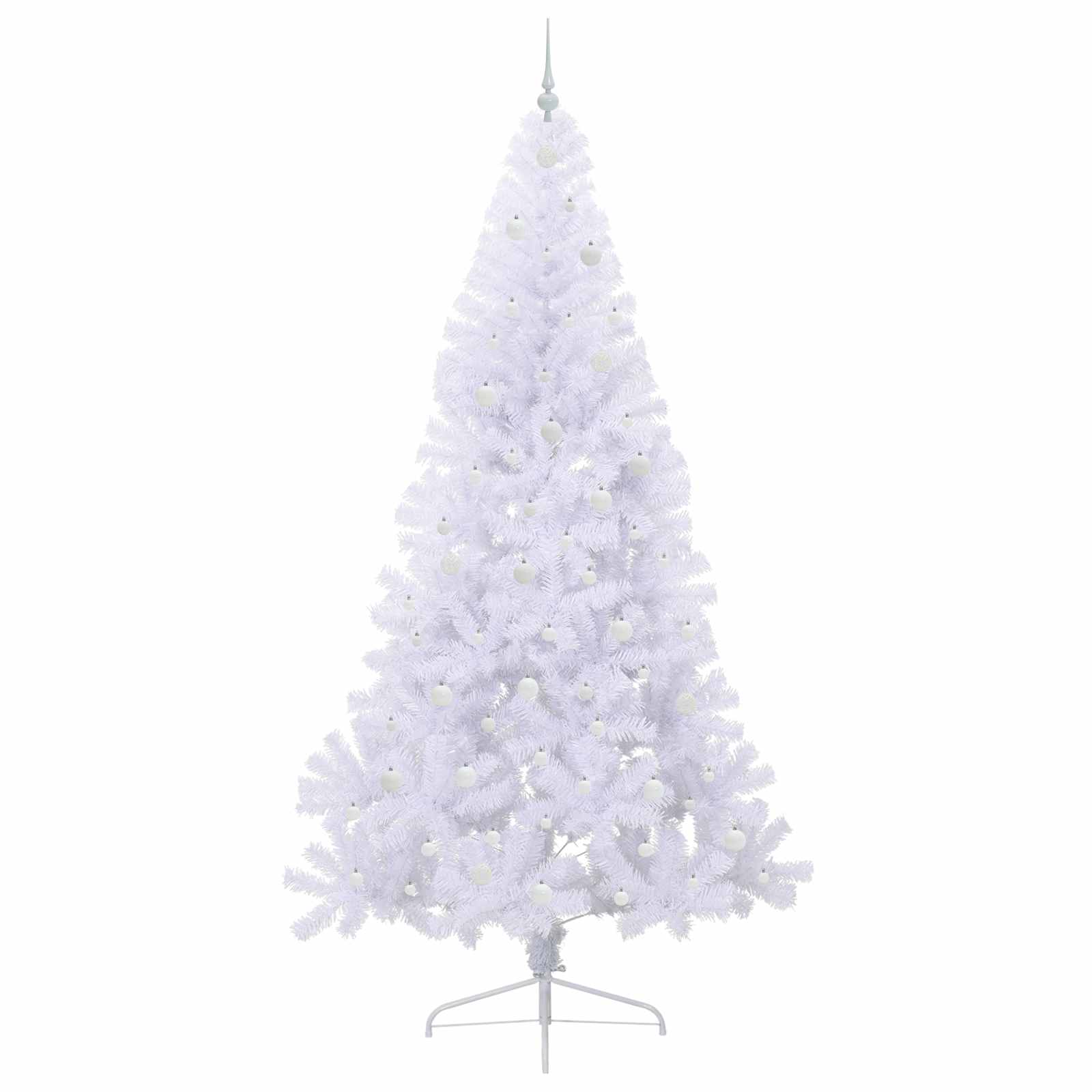 Albero di Natale artificiale Bianco 240 cm PVC e Acciaio