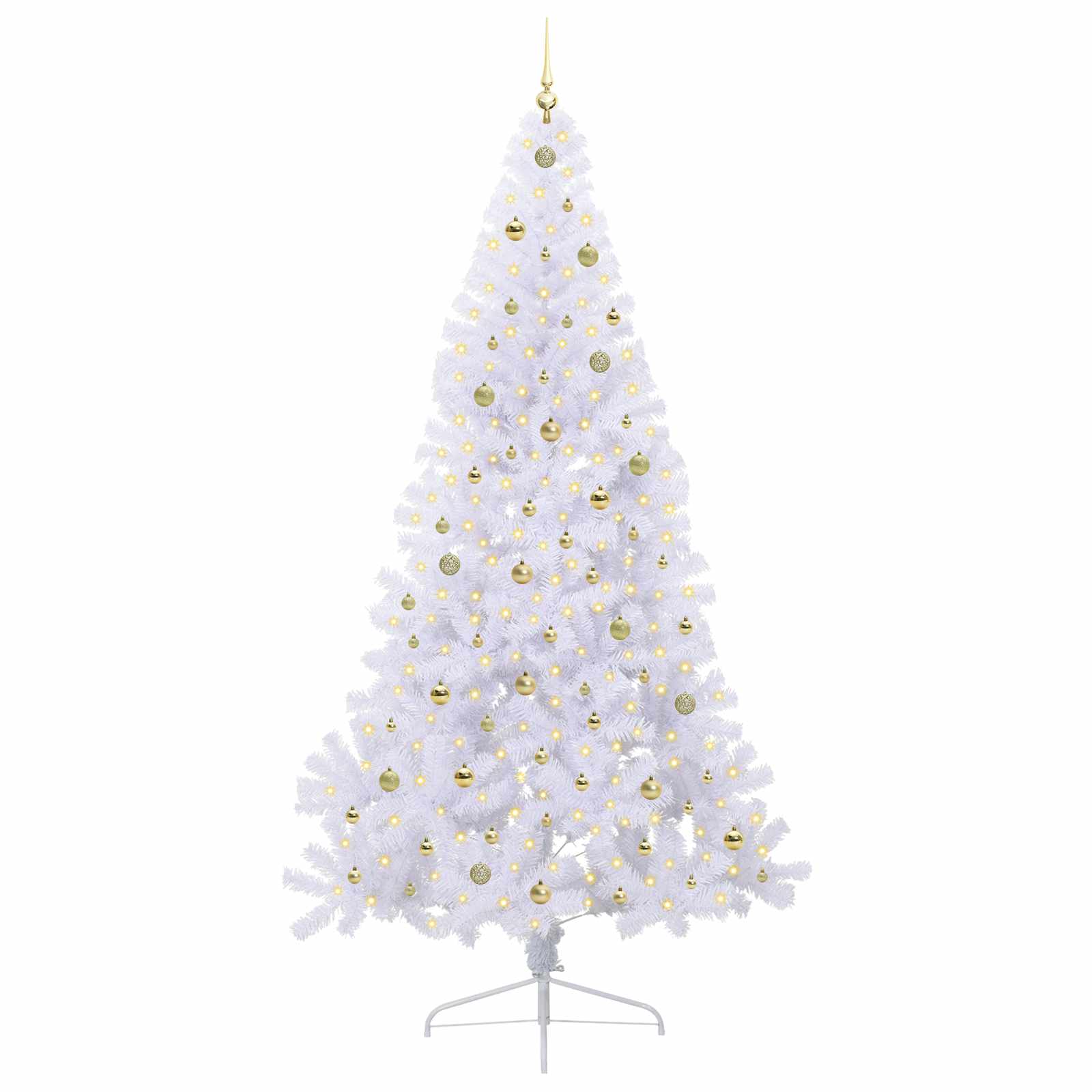 Albero di Natale artificiale Bianco 240 cm PVC e Acciaio