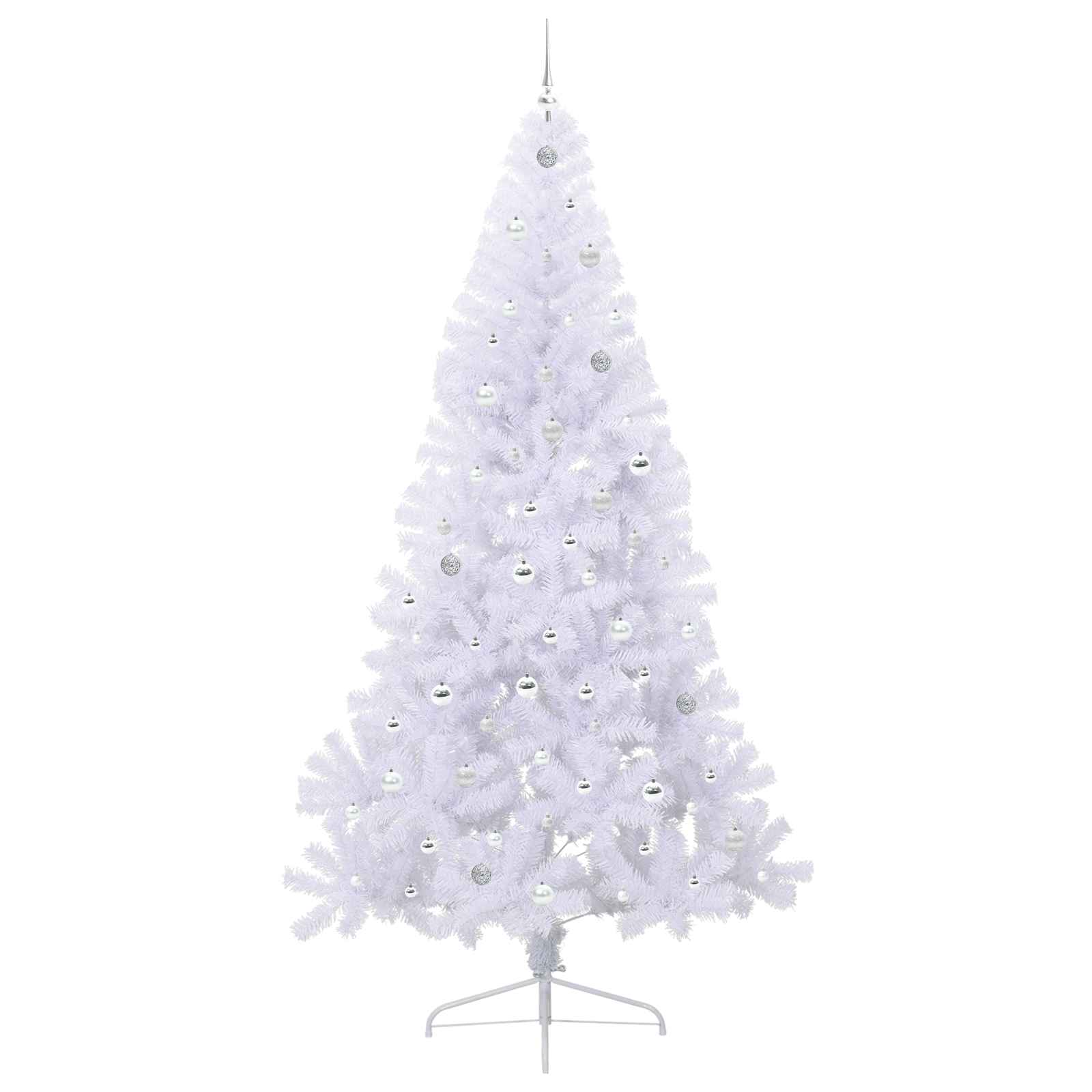 Albero di Natale artificiale Bianco 240 cm PVC e Acciaio