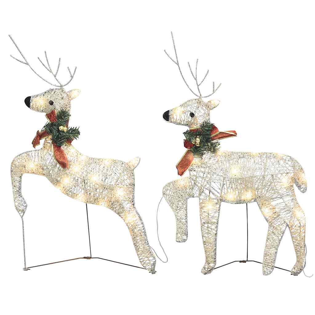 Renne di Natale 2 pz Oro 40 LED