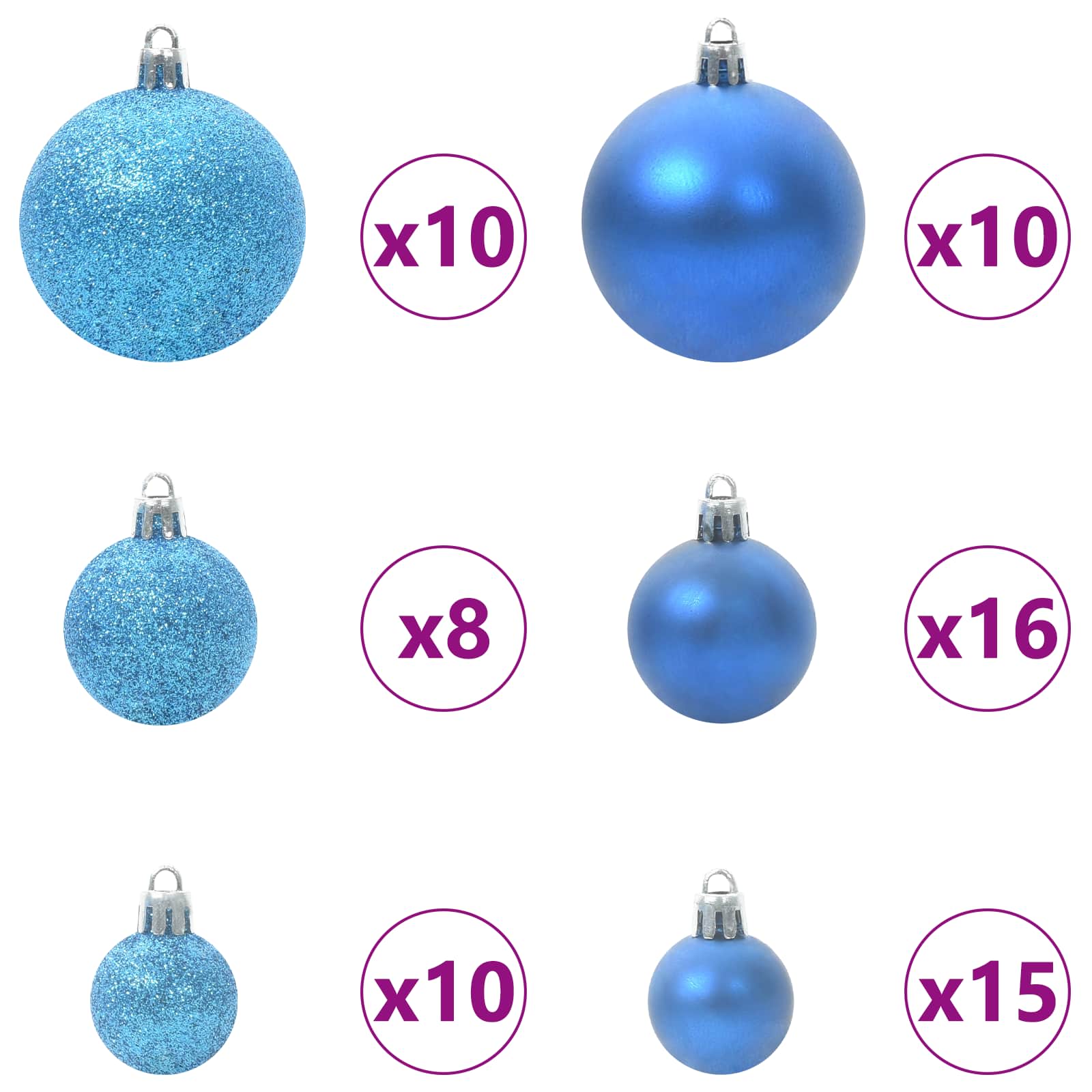 Albero di Natale artificiale Bianco 240 cm PVC e Acciaio