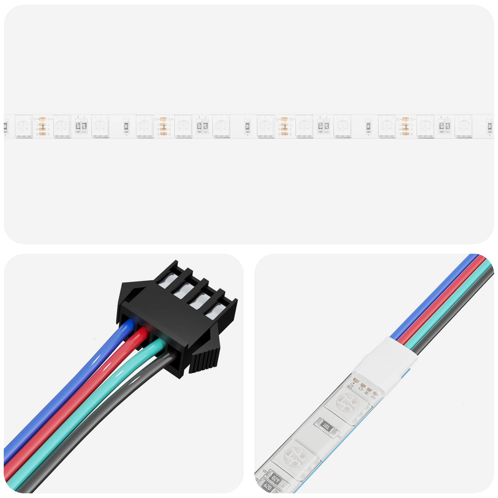 Striscia LED 12 pz Nero e trasparente Rame e plastica