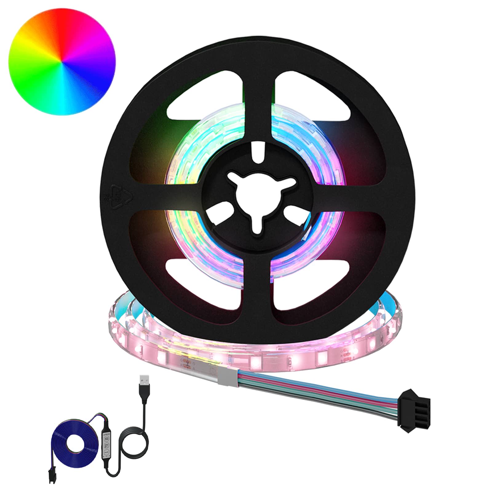 Striscia LED 2 pz Nero e trasparente Rame e plastica
