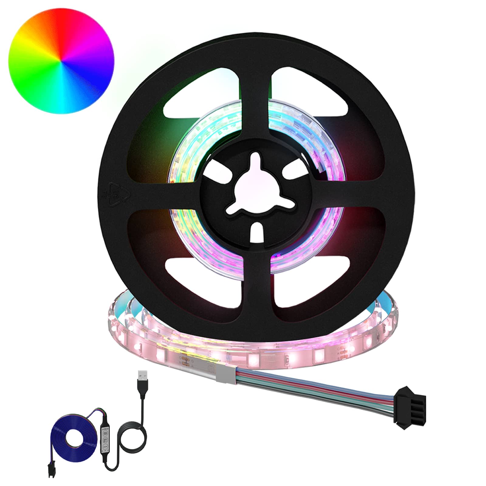 Striscia LED 2 pz Nero e trasparente Rame e plastica