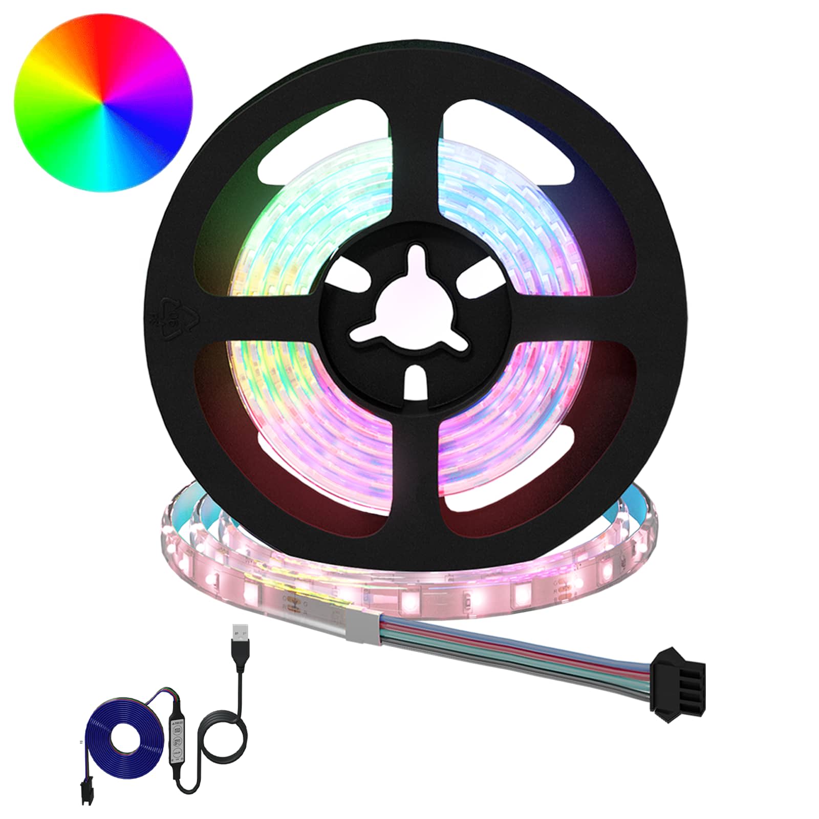 Striscia LED 2 pz Nero e trasparente Rame e plastica
