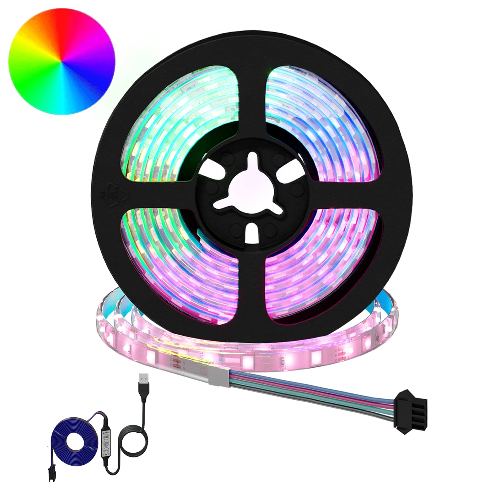 Striscia LED 2 pz Nero e trasparente Rame e plastica