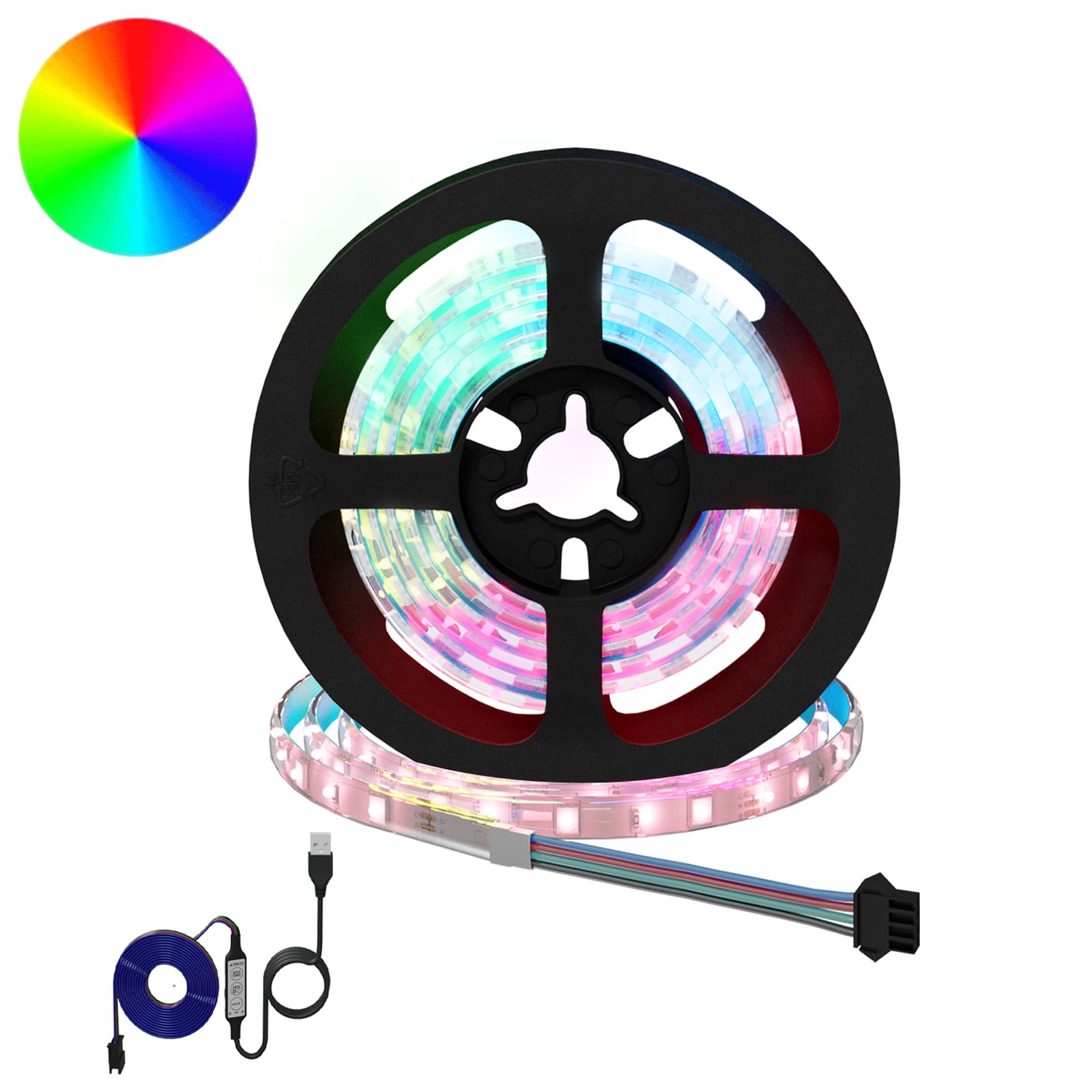 Striscia LED 2 pz Nero e trasparente Rame e plastica