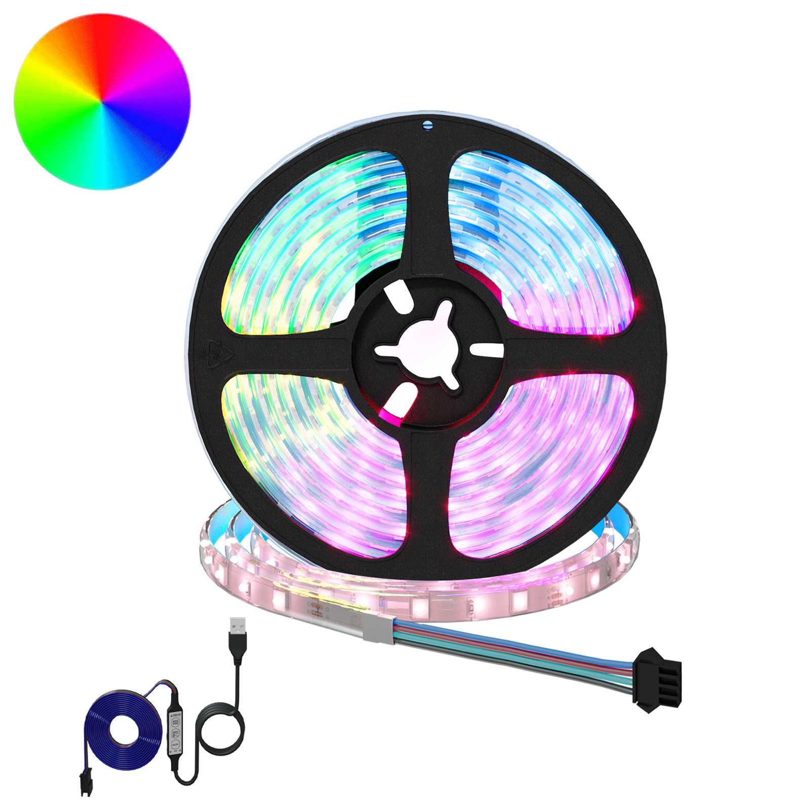 Striscia LED 12 pz Nero e trasparente Rame e plastica