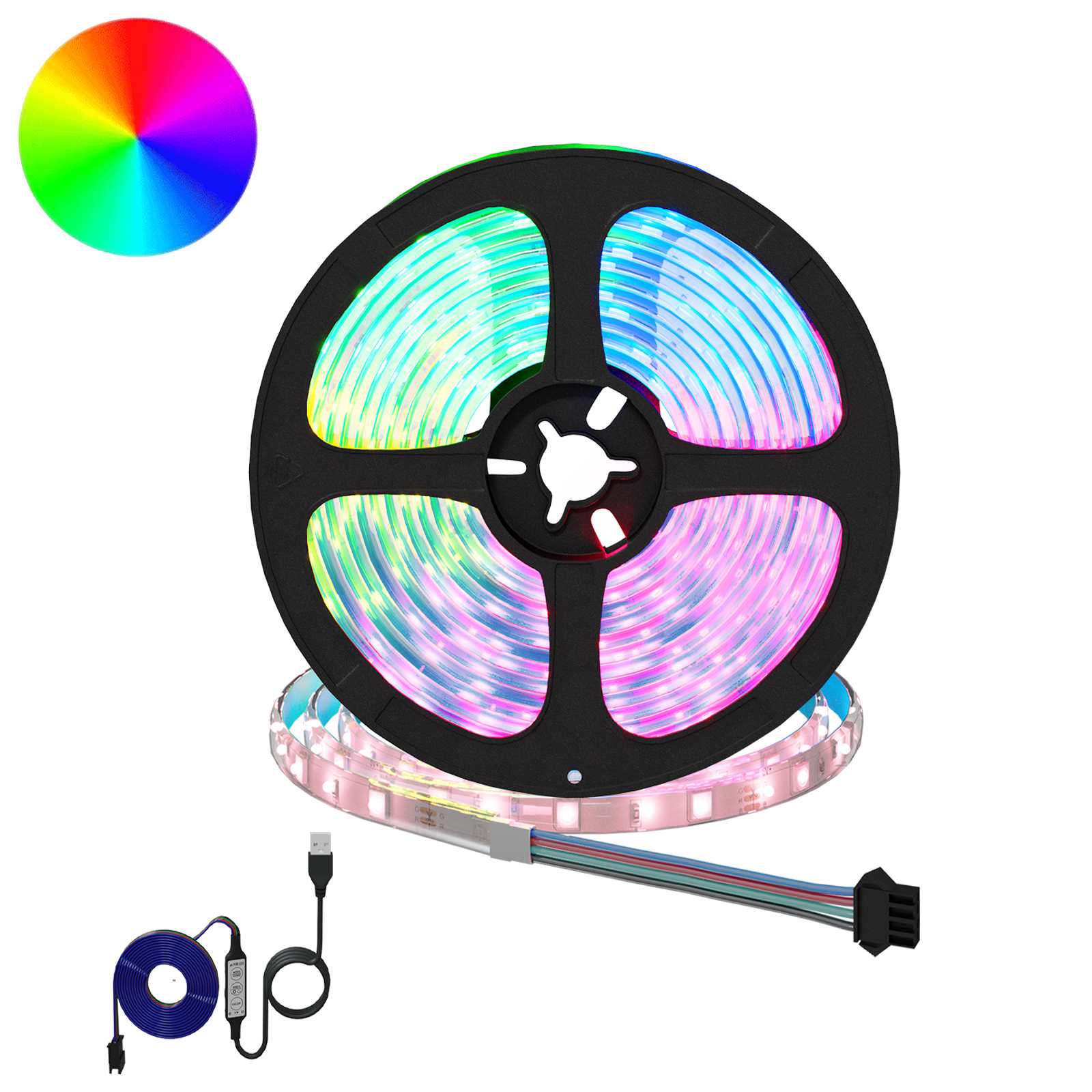 Striscia LED 12 pz Nero e trasparente Rame e plastica