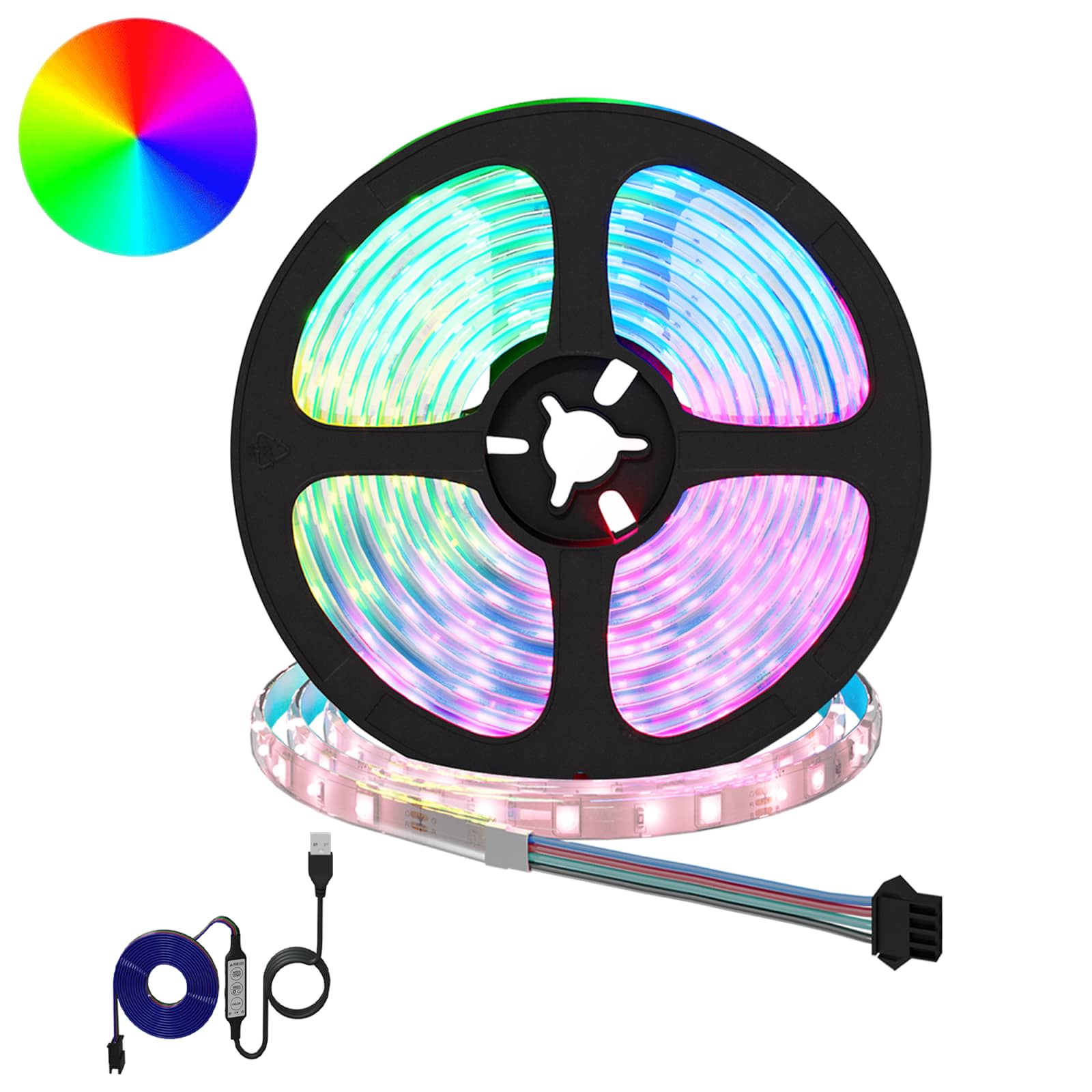 Striscia LED 2 pz Nero e trasparente Rame e plastica