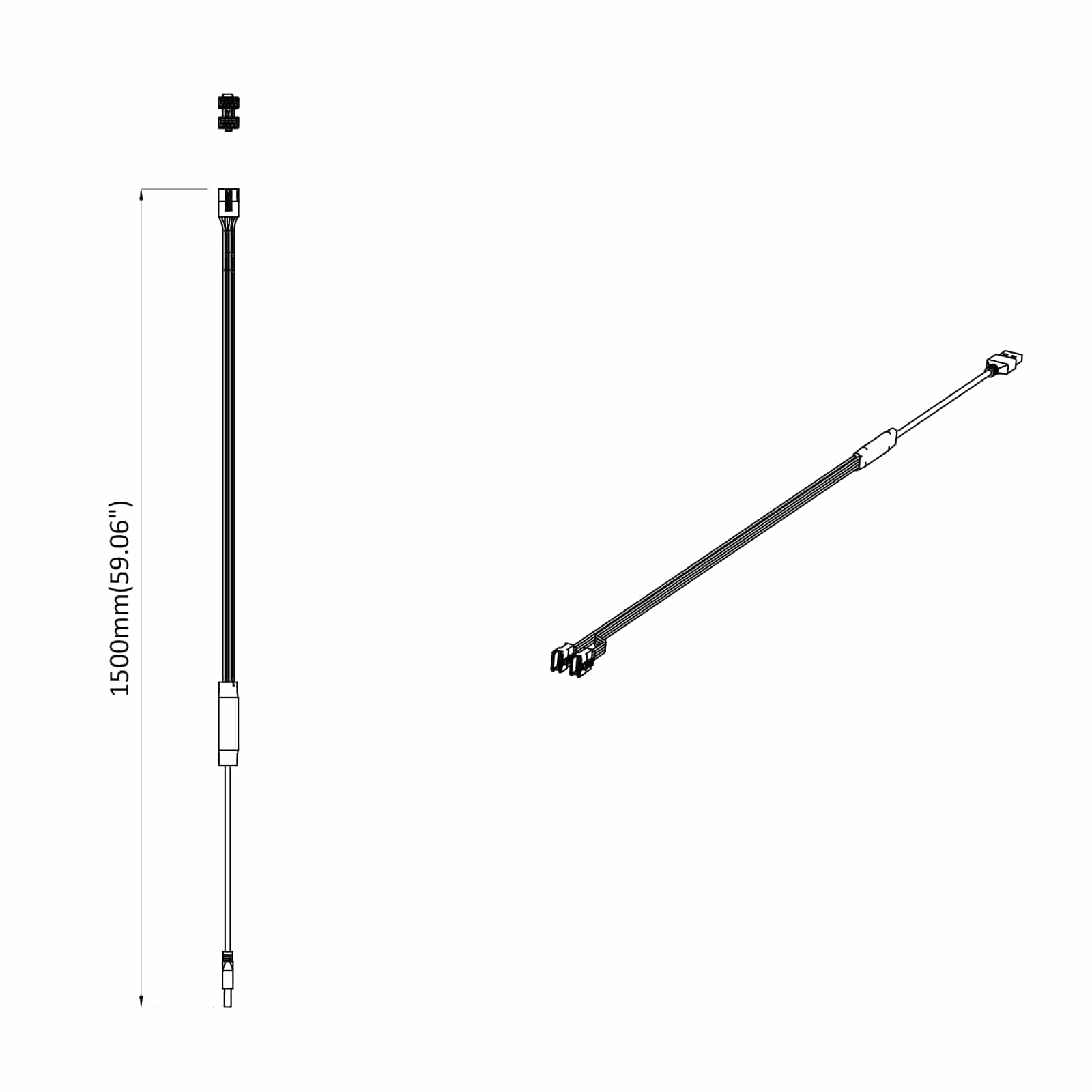 Striscia LED 12 pz Nero e Multicolore Rame e plastica