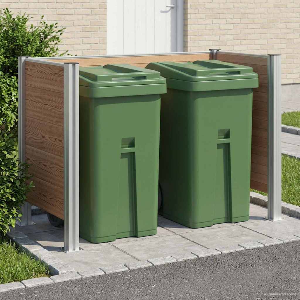 Recinzione Contenitore per Rifiuti Marrone 161 x 85 x 115 cm