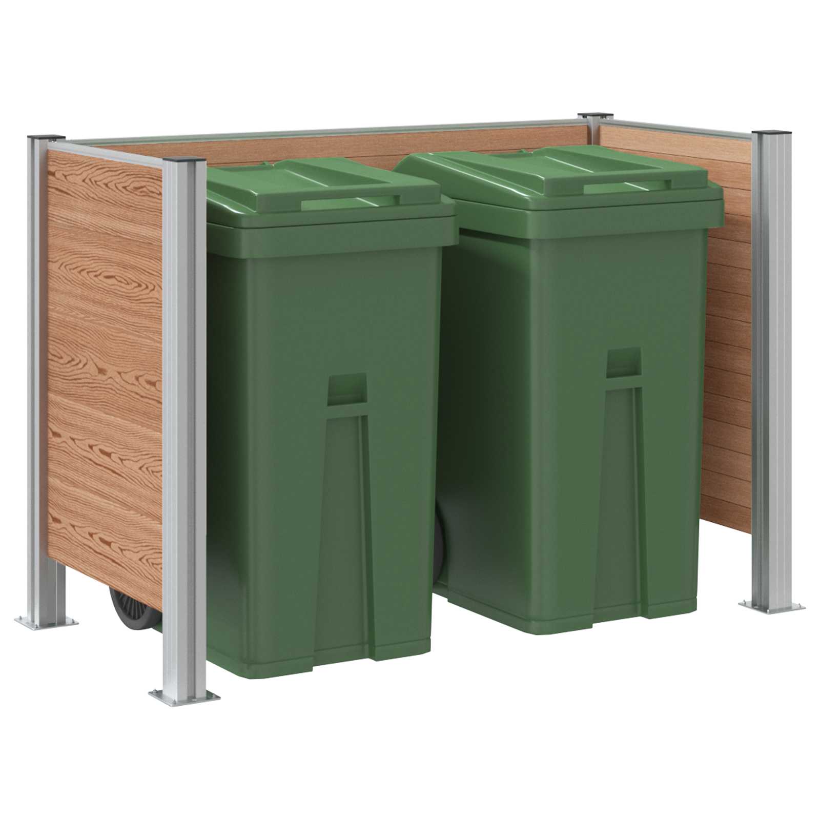 Recinzione Contenitore per Rifiuti Marrone 161 x 85 x 115 cm