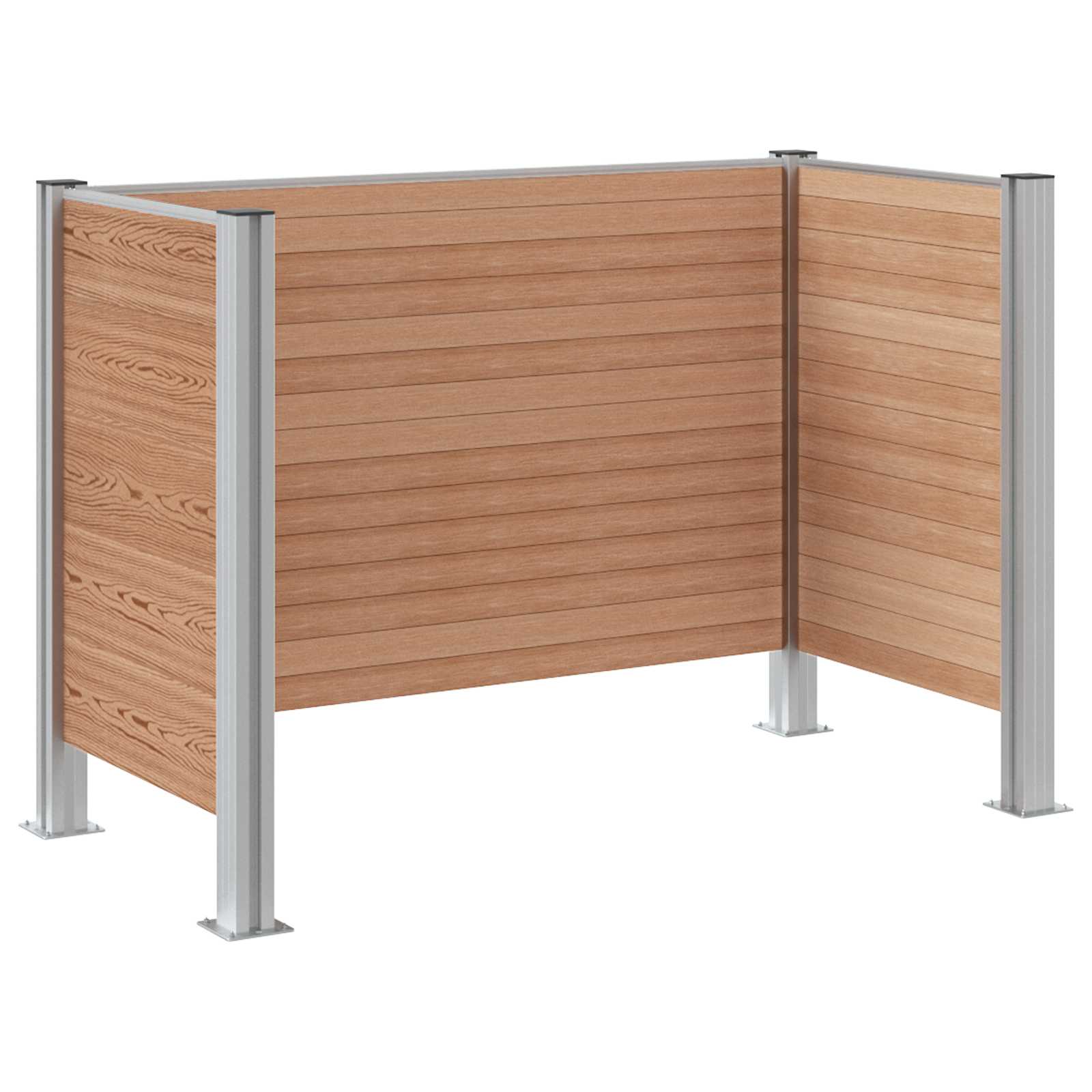 Recinzione Contenitore per Rifiuti Marrone 161 x 85 x 115 cm