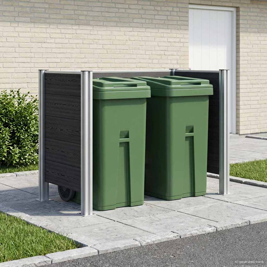 Recinzione Contenitore per Rifiuti Grigio 161 x 85 x 115 cm