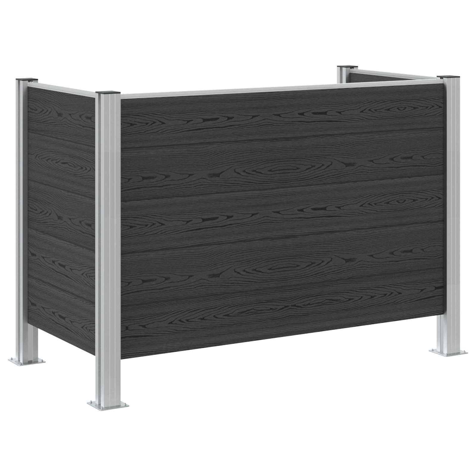 Recinzione Contenitore per Rifiuti Grigio 161 x 85 x 115 cm