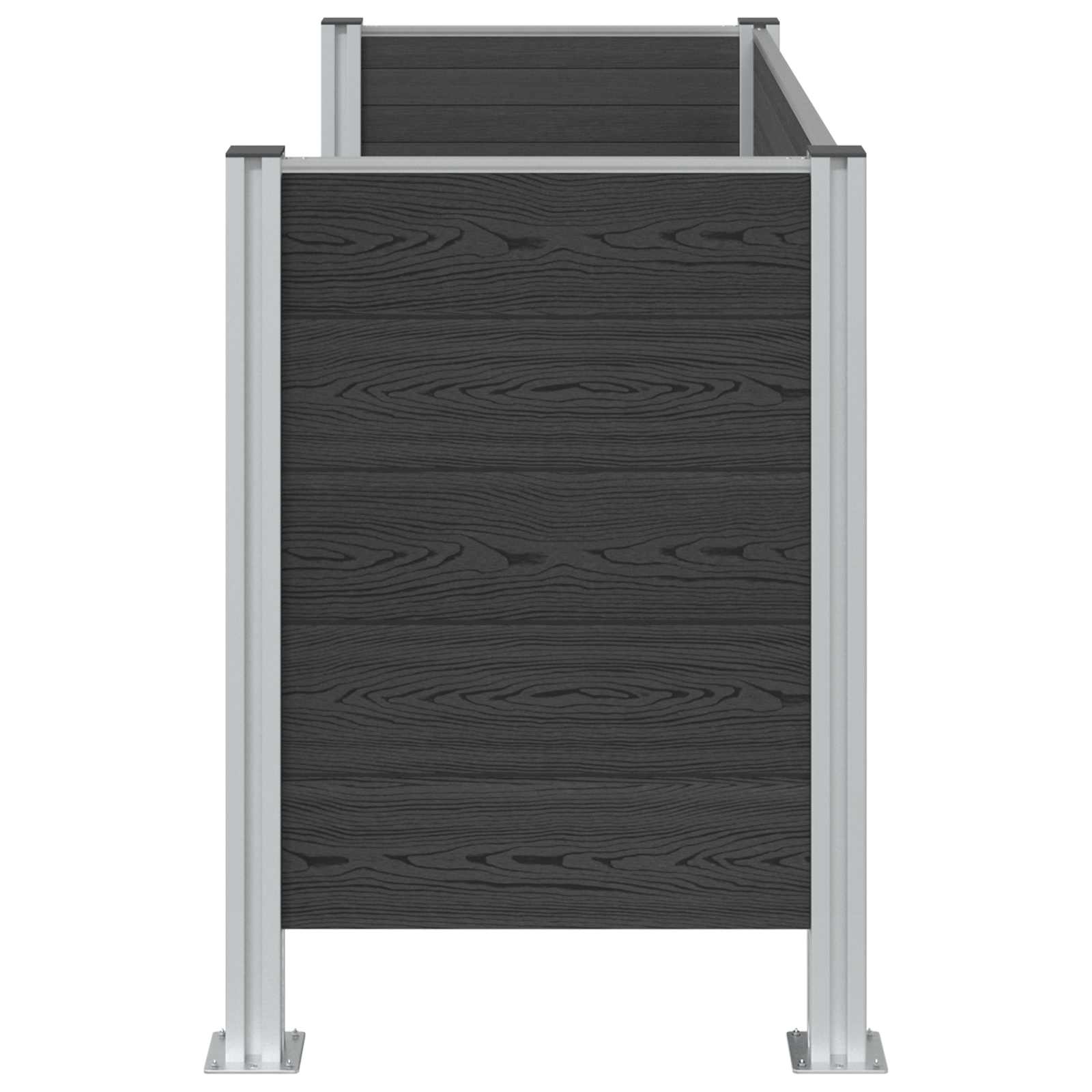 Recinzione Contenitore per Rifiuti Grigio 161 x 85 x 115 cm