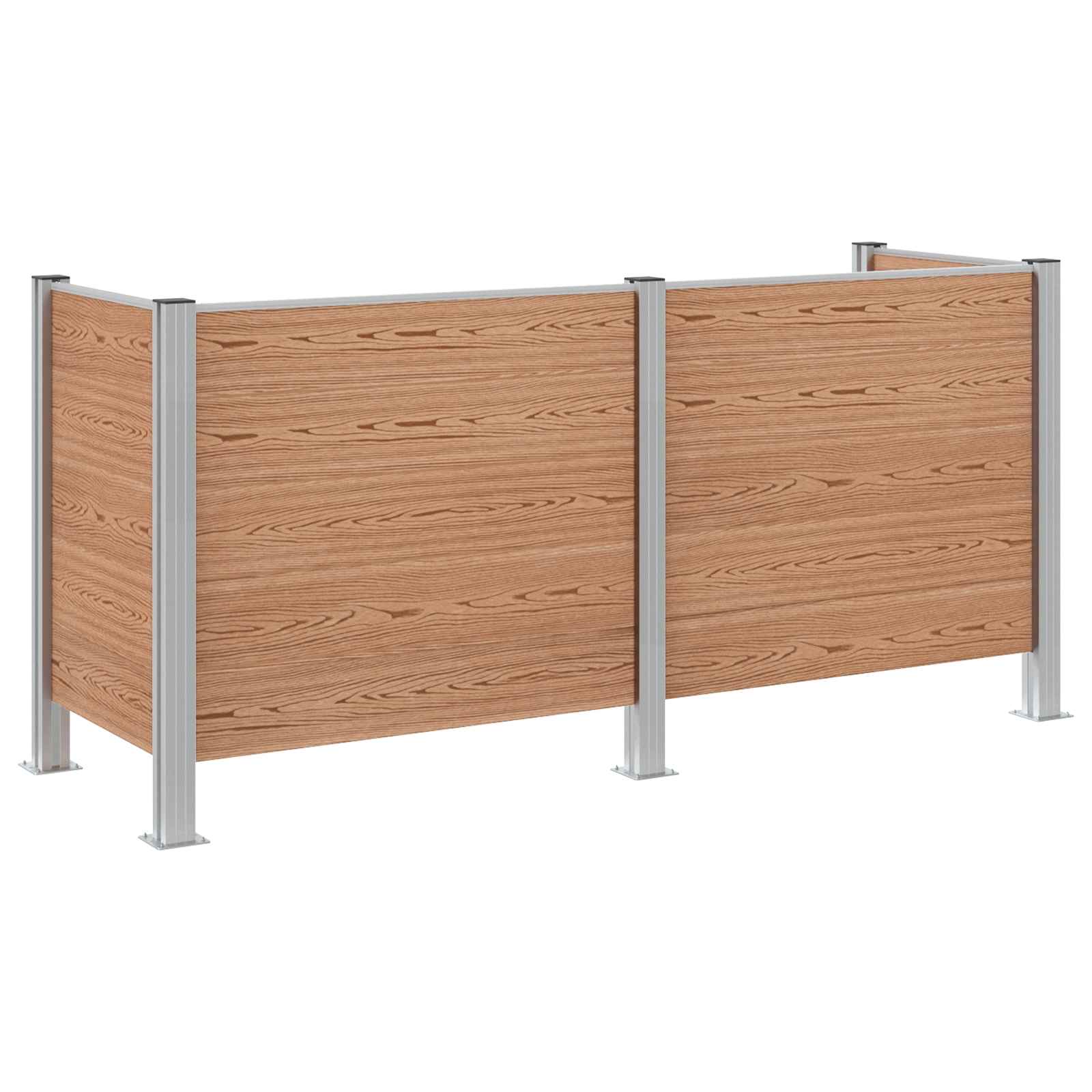 Recinzione Contenitore per Rifiuti Marrone 237 x 85 x 115 cm