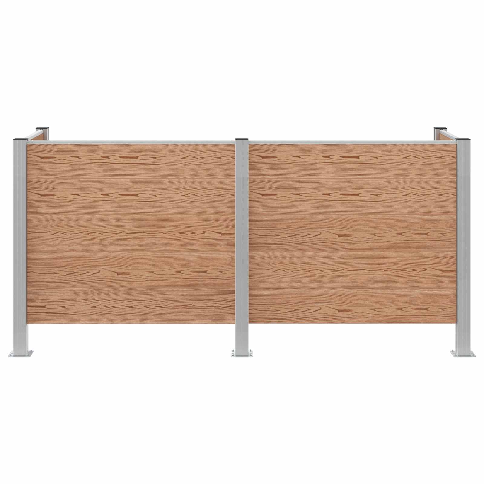 Recinzione Contenitore per Rifiuti Marrone 237 x 85 x 115 cm