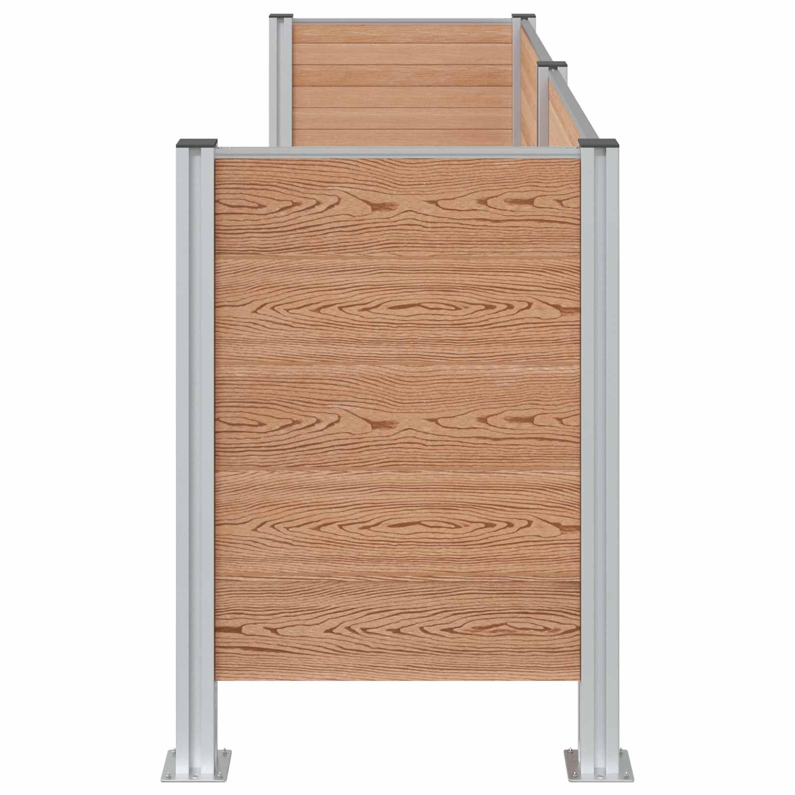 Recinzione Contenitore per Rifiuti Marrone 237 x 85 x 115 cm
