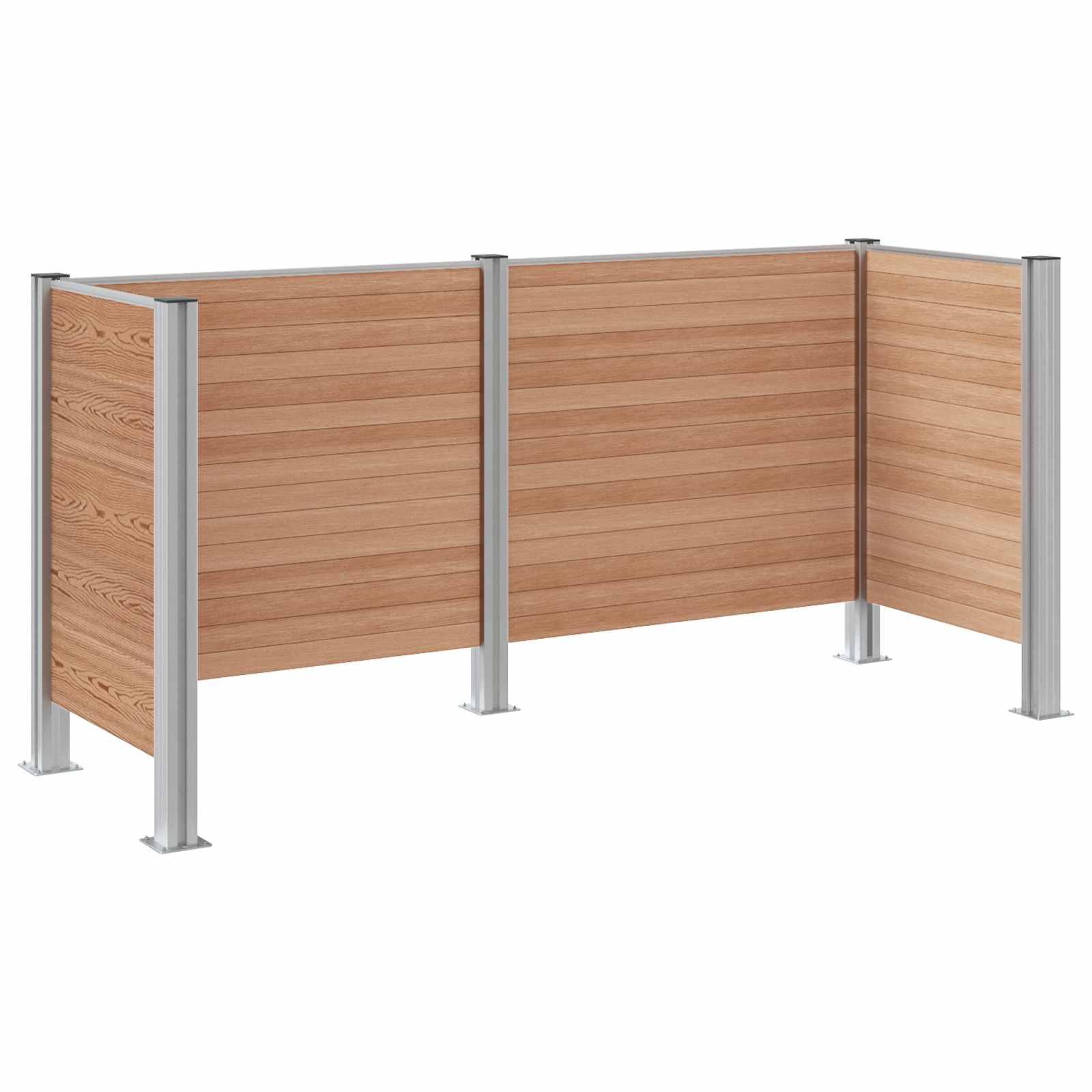 Recinzione Contenitore per Rifiuti Marrone 237 x 85 x 115 cm