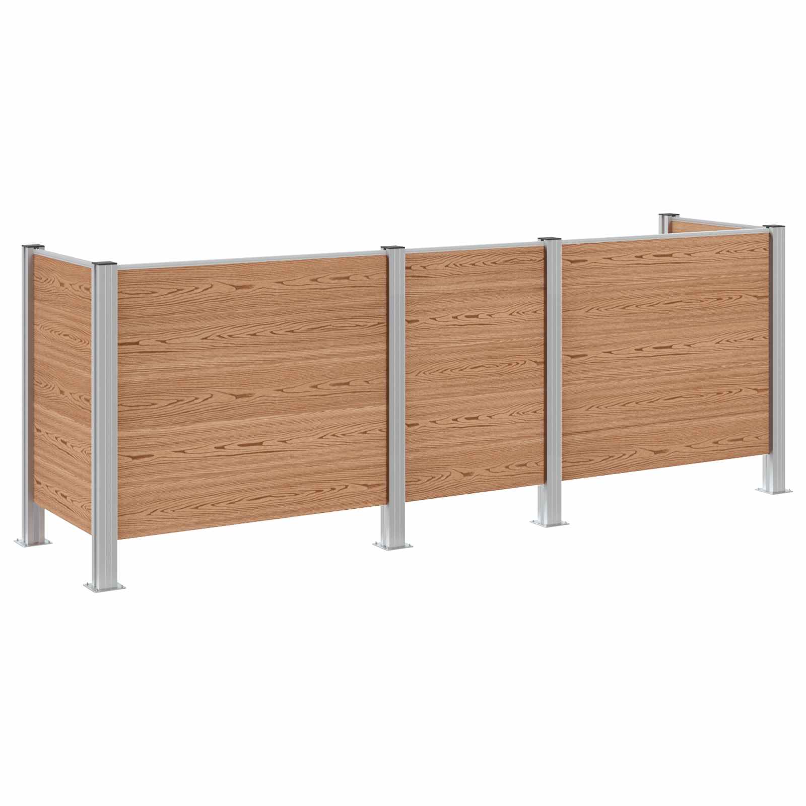 Recinzione Contenitore per Rifiuti Marrone 315 x 85 x 115 cm