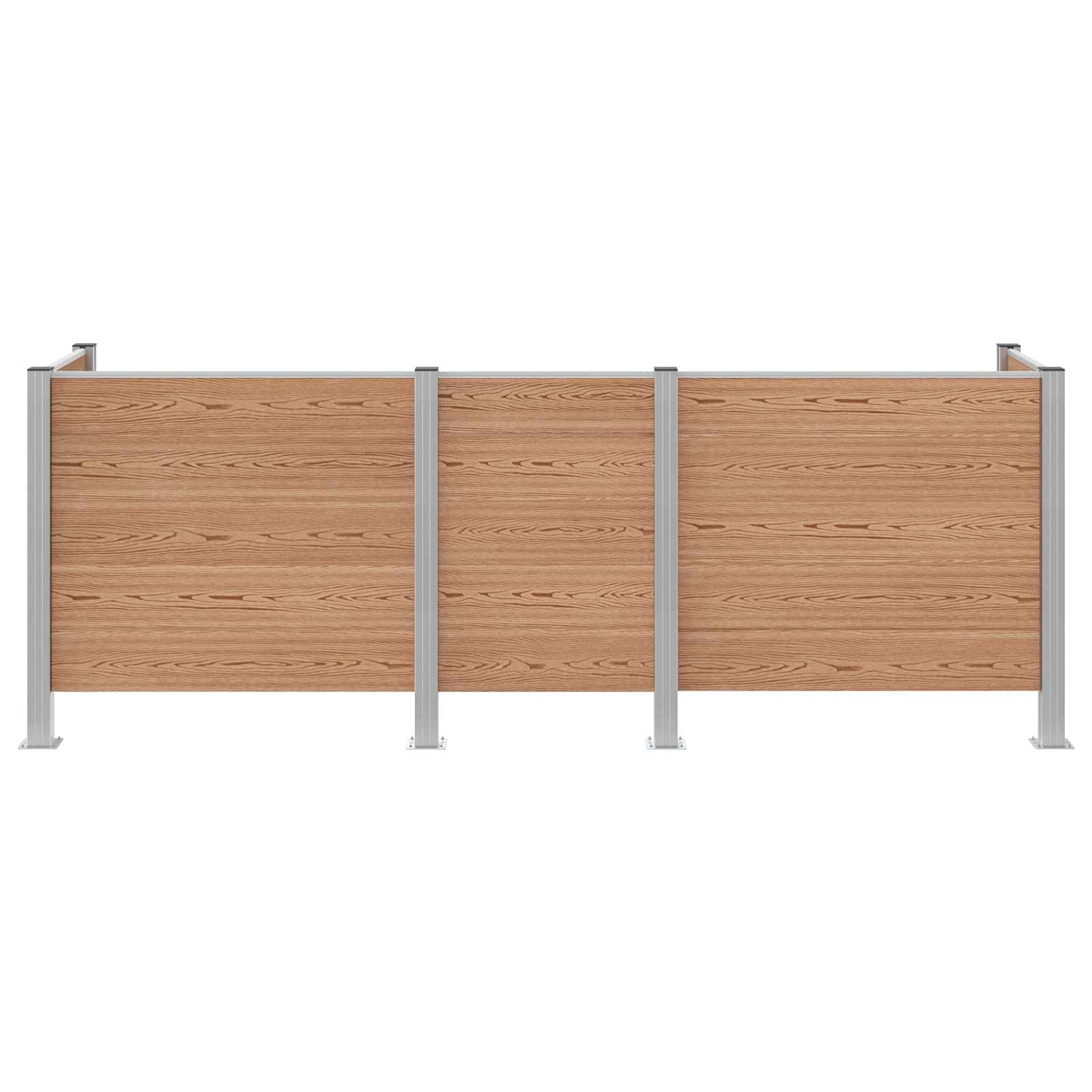 Recinzione Contenitore per Rifiuti Marrone 315 x 85 x 115 cm