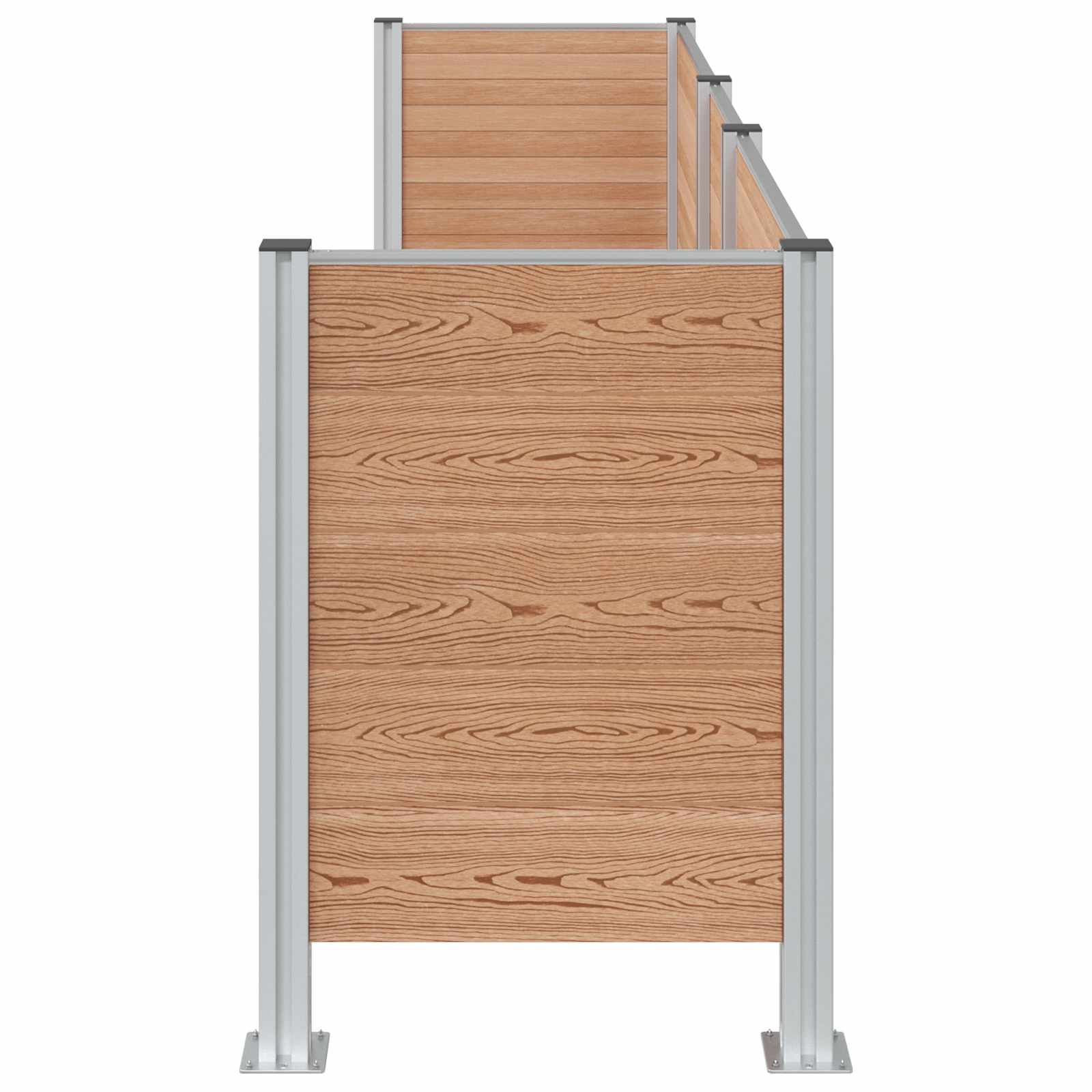 Recinzione Contenitore per Rifiuti Marrone 315 x 85 x 115 cm