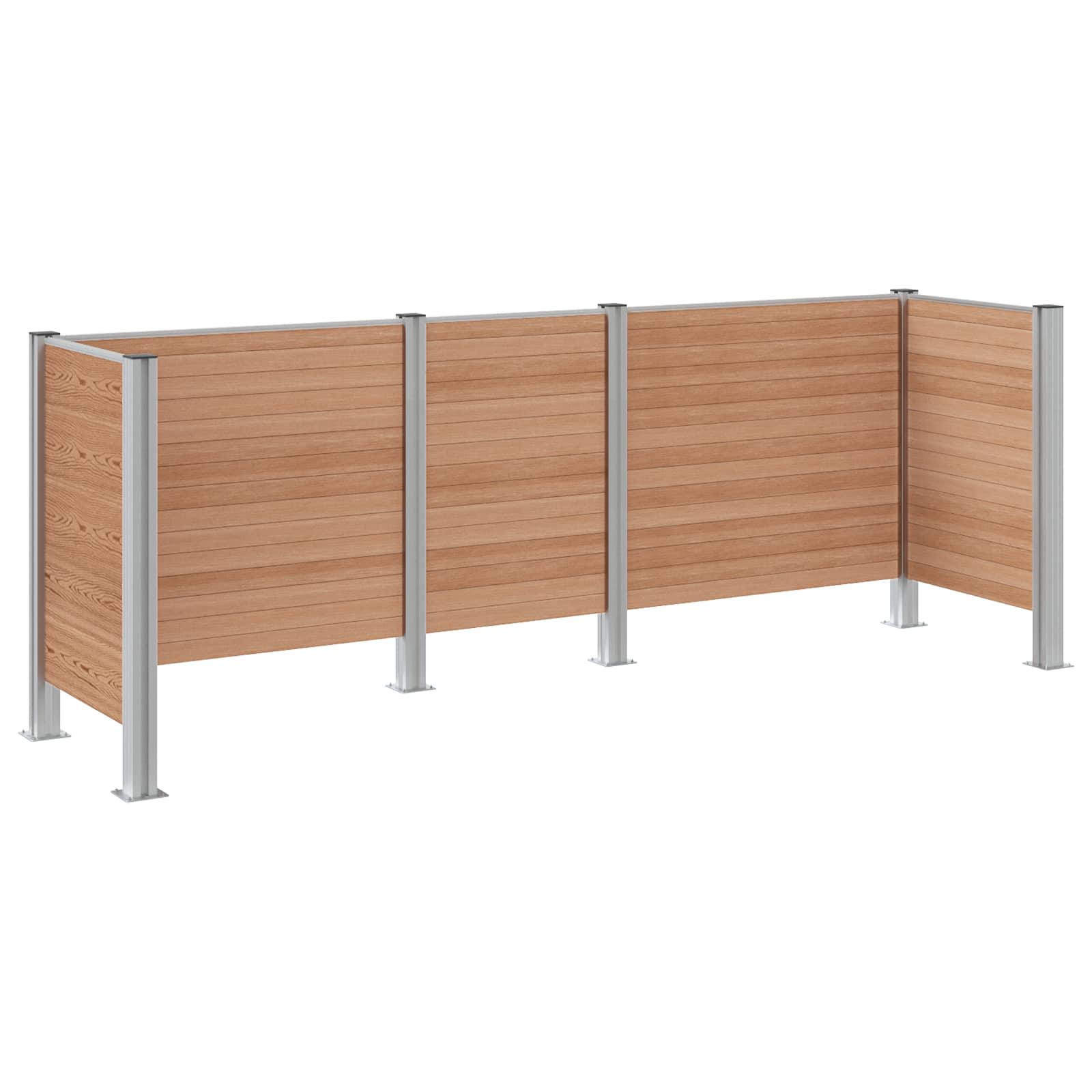 Recinzione Contenitore per Rifiuti Marrone 315 x 85 x 115 cm