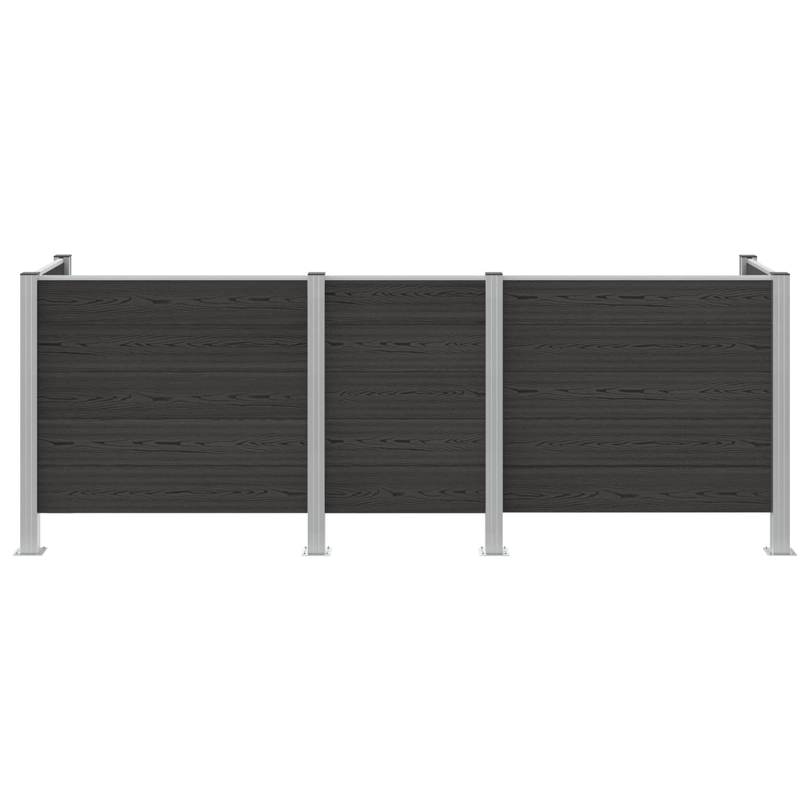 Recinzione Contenitore per Rifiuti Grigio 315 x 85 x 115 cm