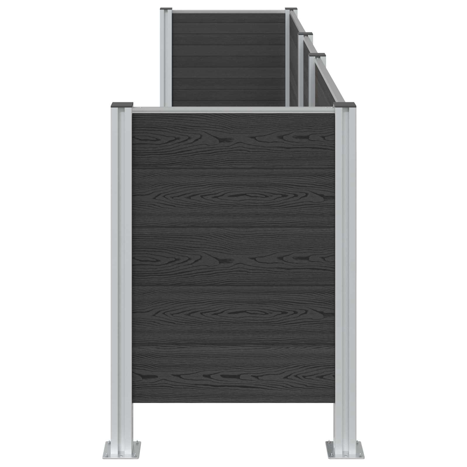 Recinzione Contenitore per Rifiuti Grigio 315 x 85 x 115 cm