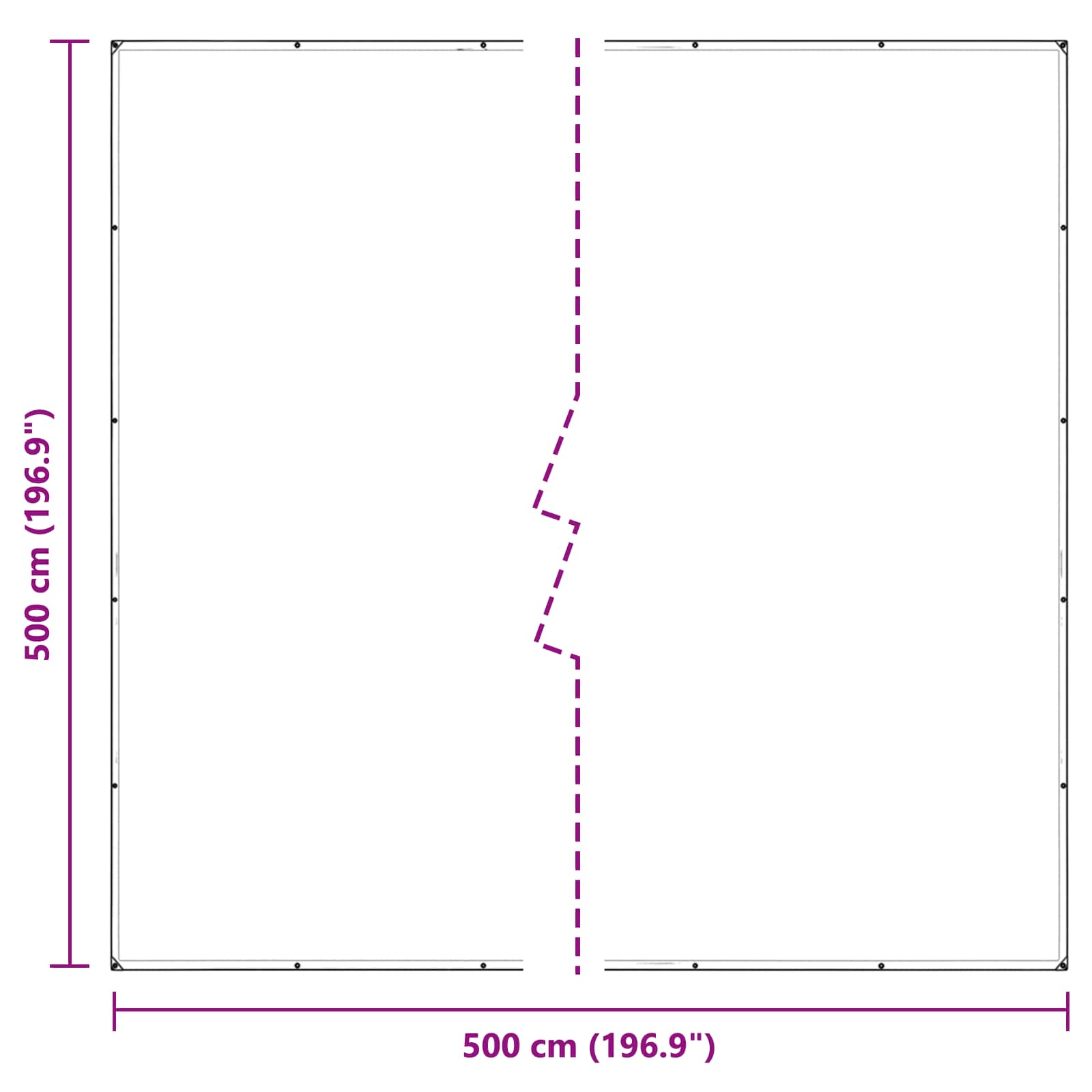 Copertura per Piante Trasparente 5 x 5 m PE