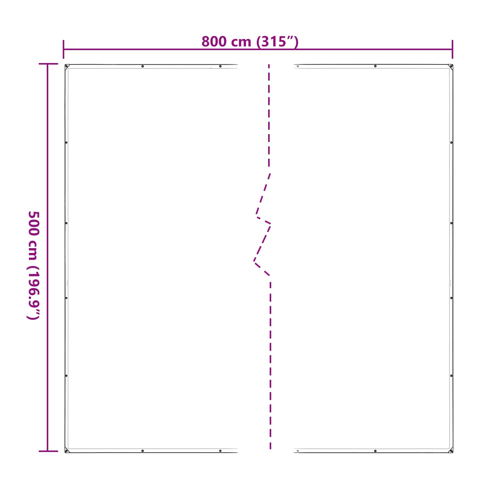 Copertura per Piante Trasparente 5 x 8 m PE