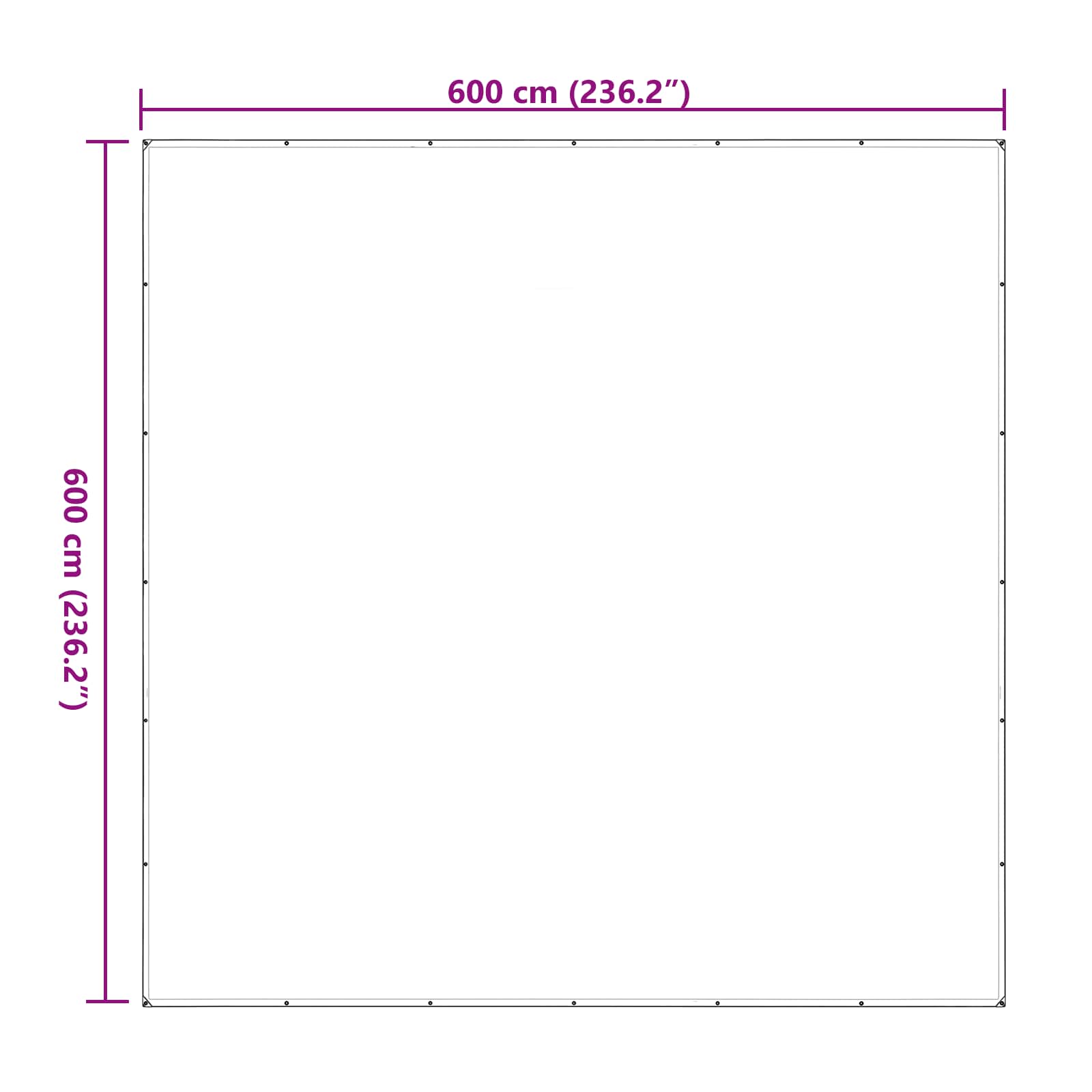 Copertura per Piante Trasparente 6 x 6 m PE