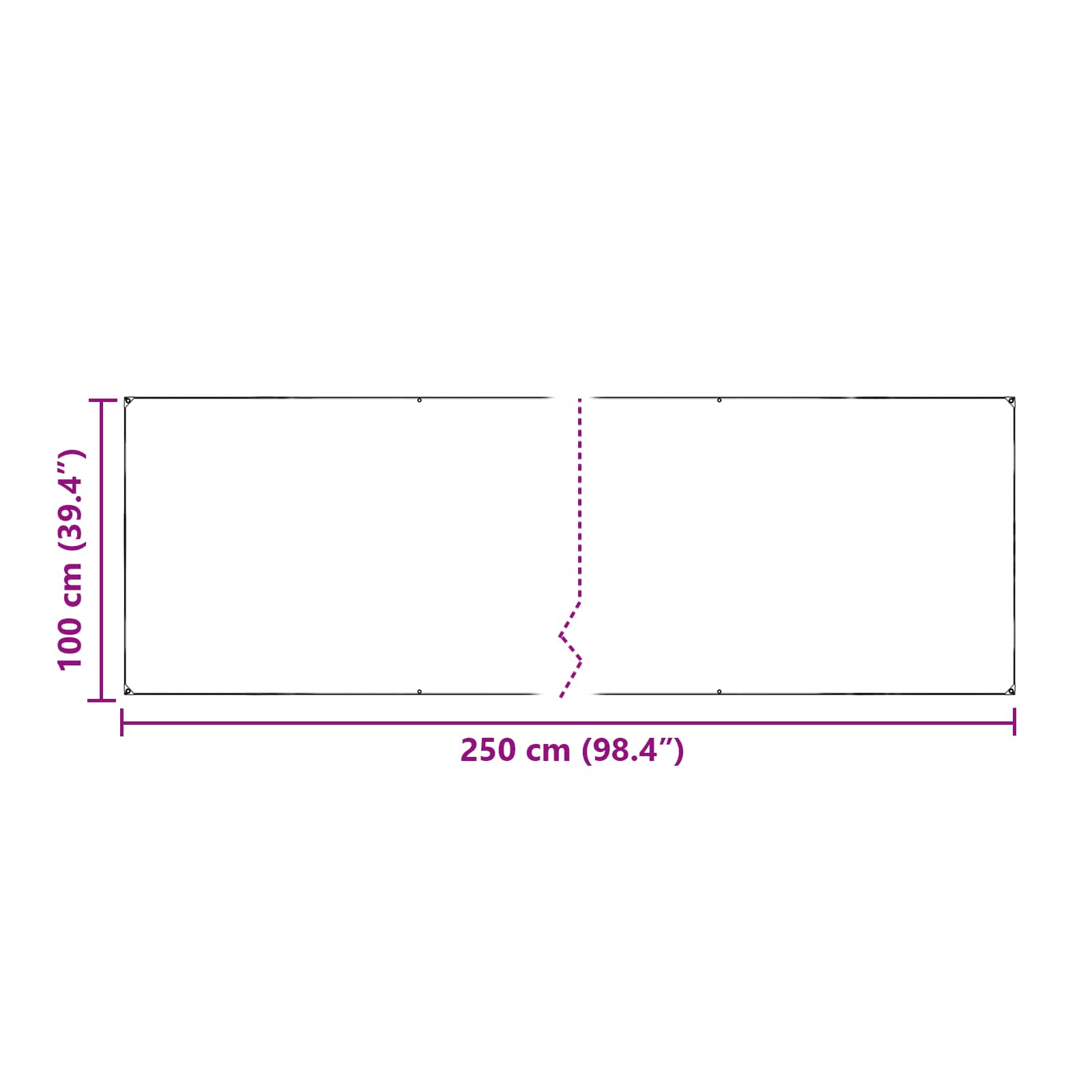 Copertura per Piante Trasparente 2,5 x 1 m PE