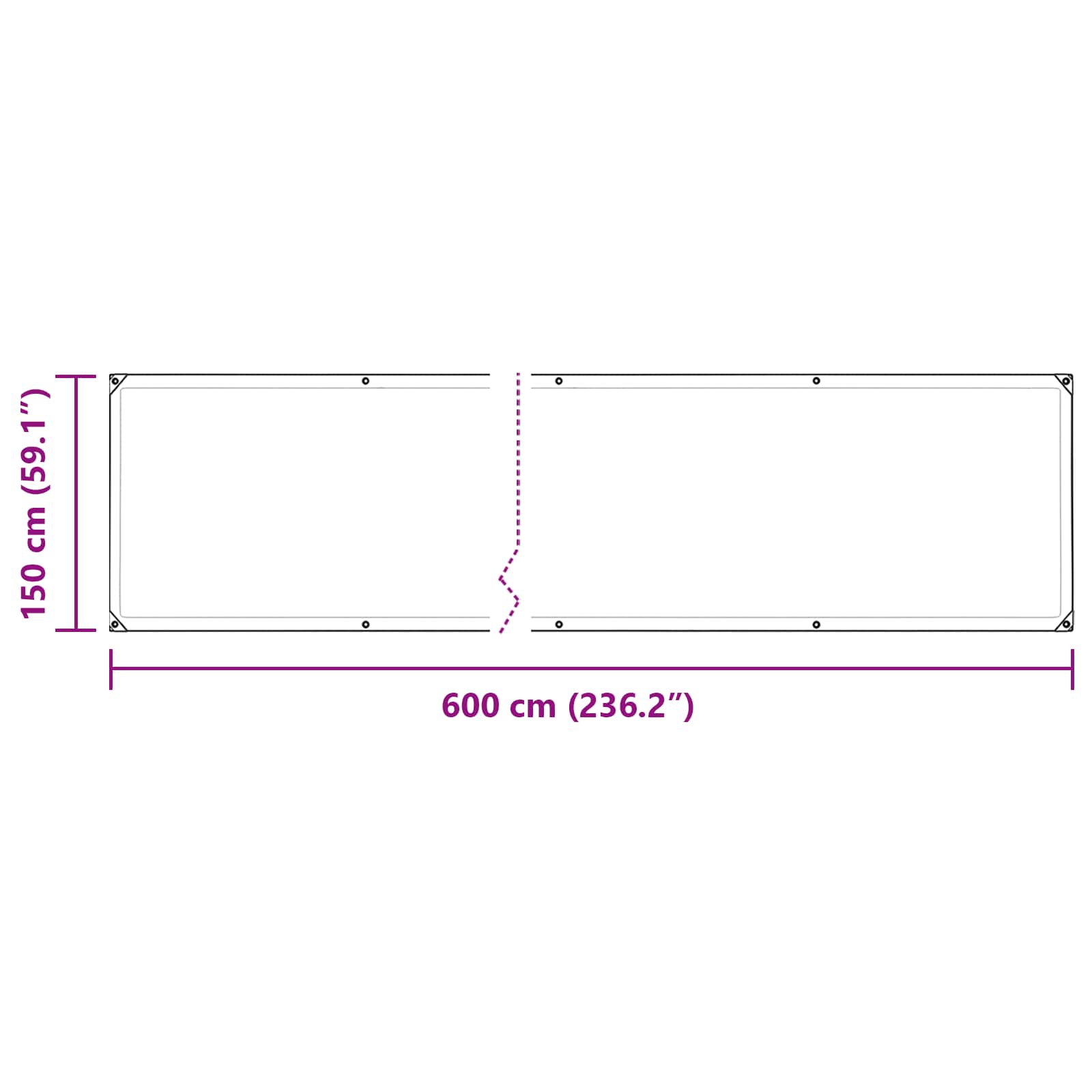 Copertura per Piante Trasparente 6 x 1,5 m PE