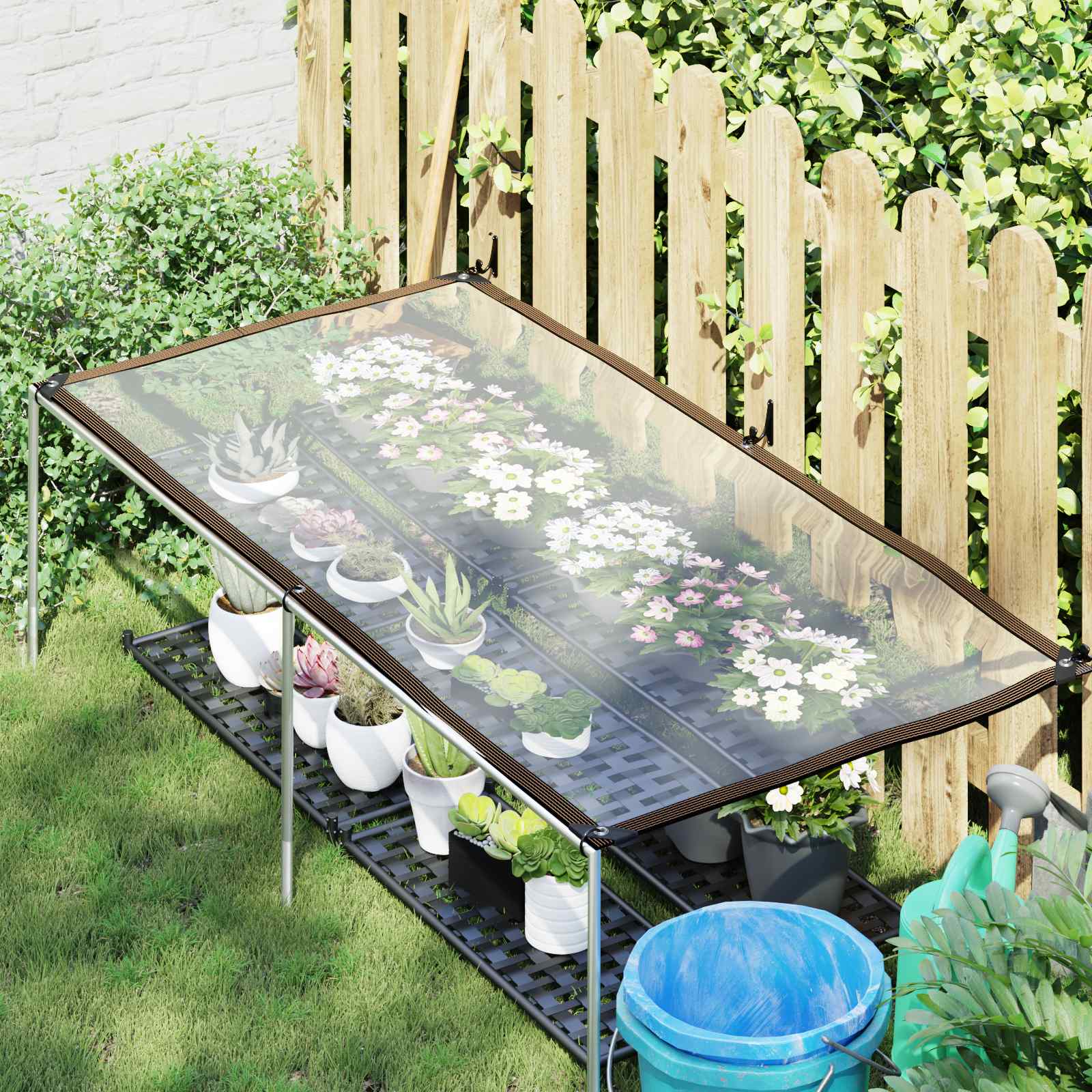Copertura per Piante Trasparente 1 x 2 m PE