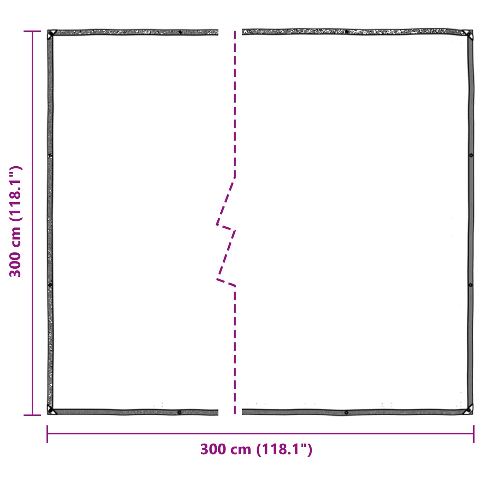 Copertura per Piante Trasparente 3 x 3 m PE