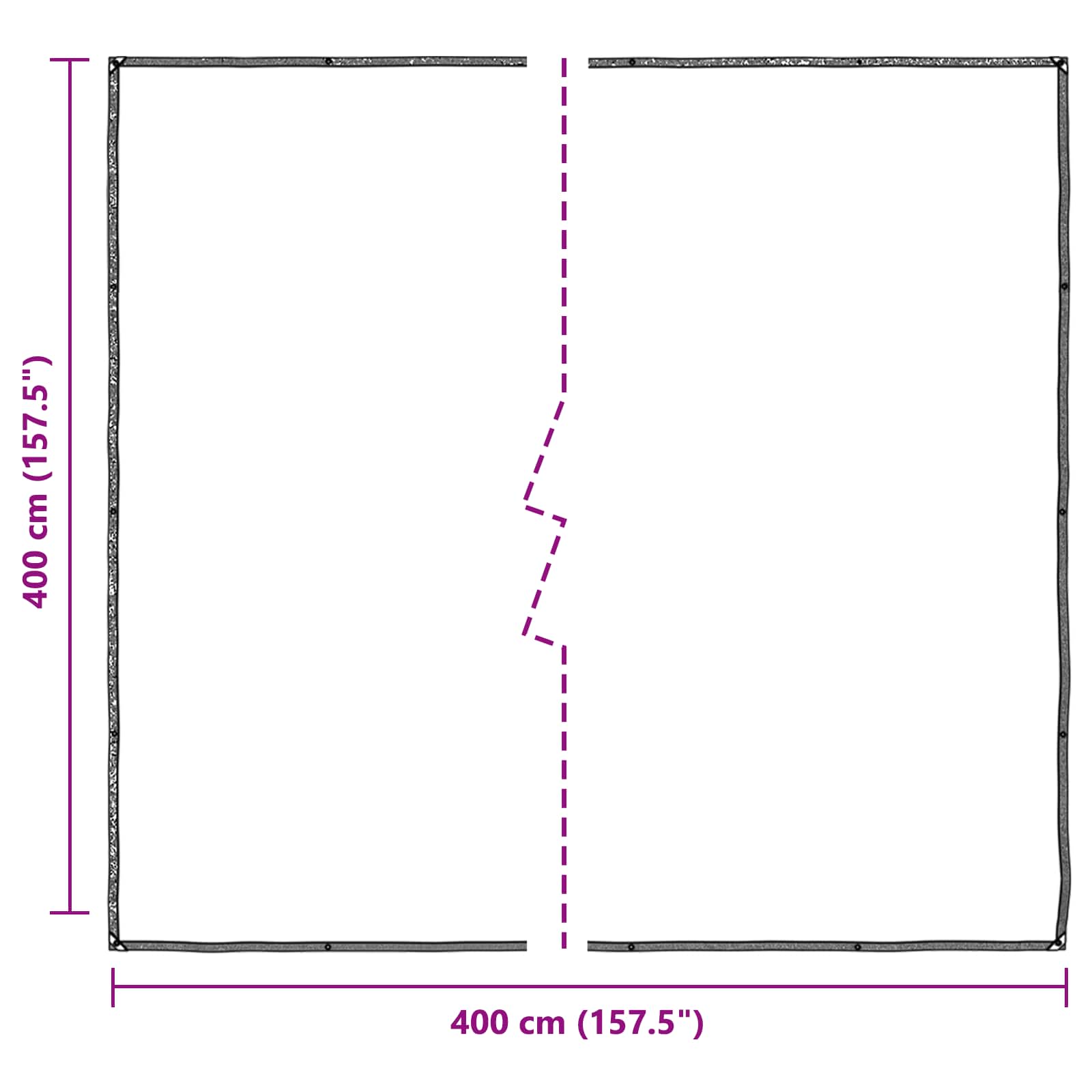 Copertura per Piante Trasparente 4 x 4 m PE