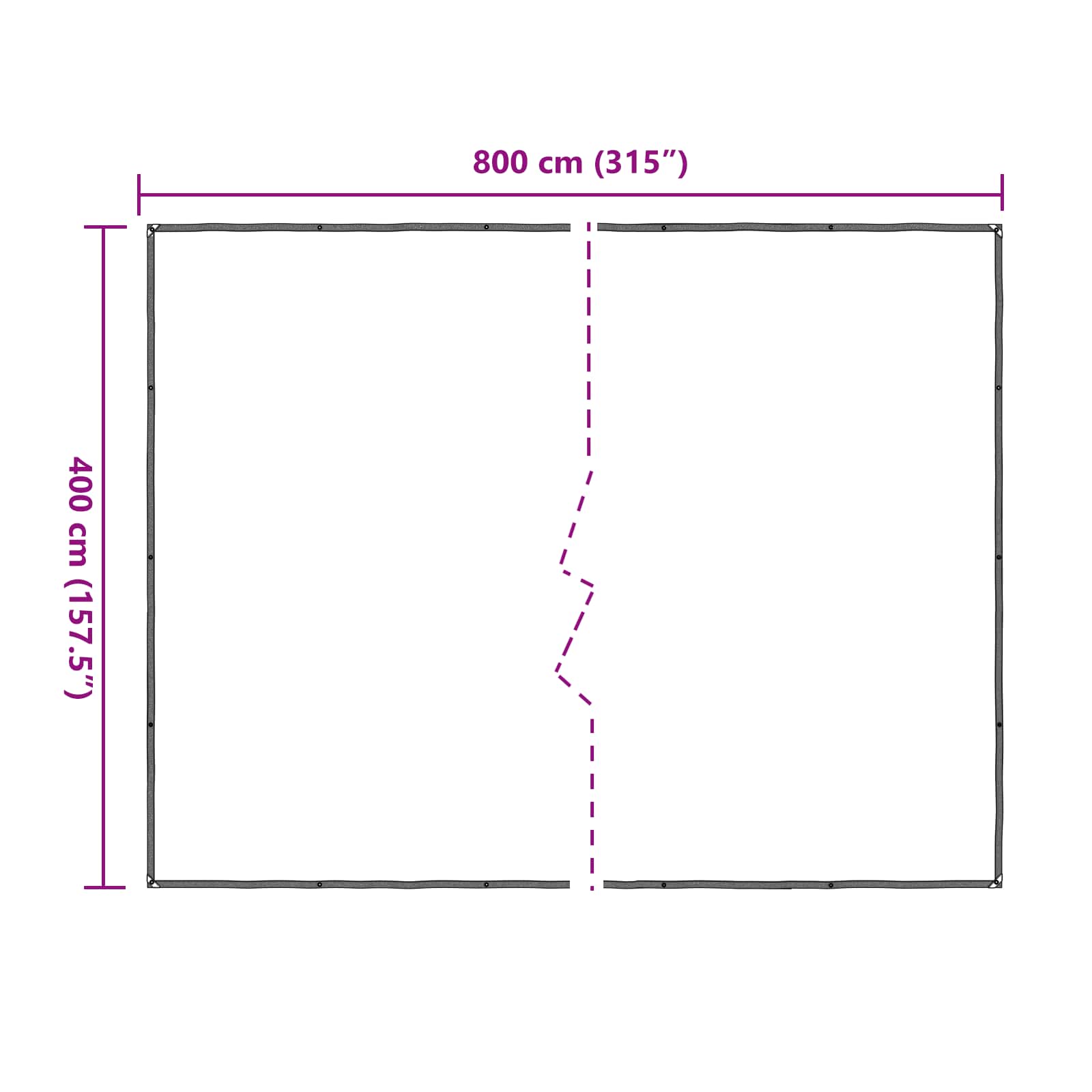 Copertura per Piante Trasparente 4 x 8 m PE