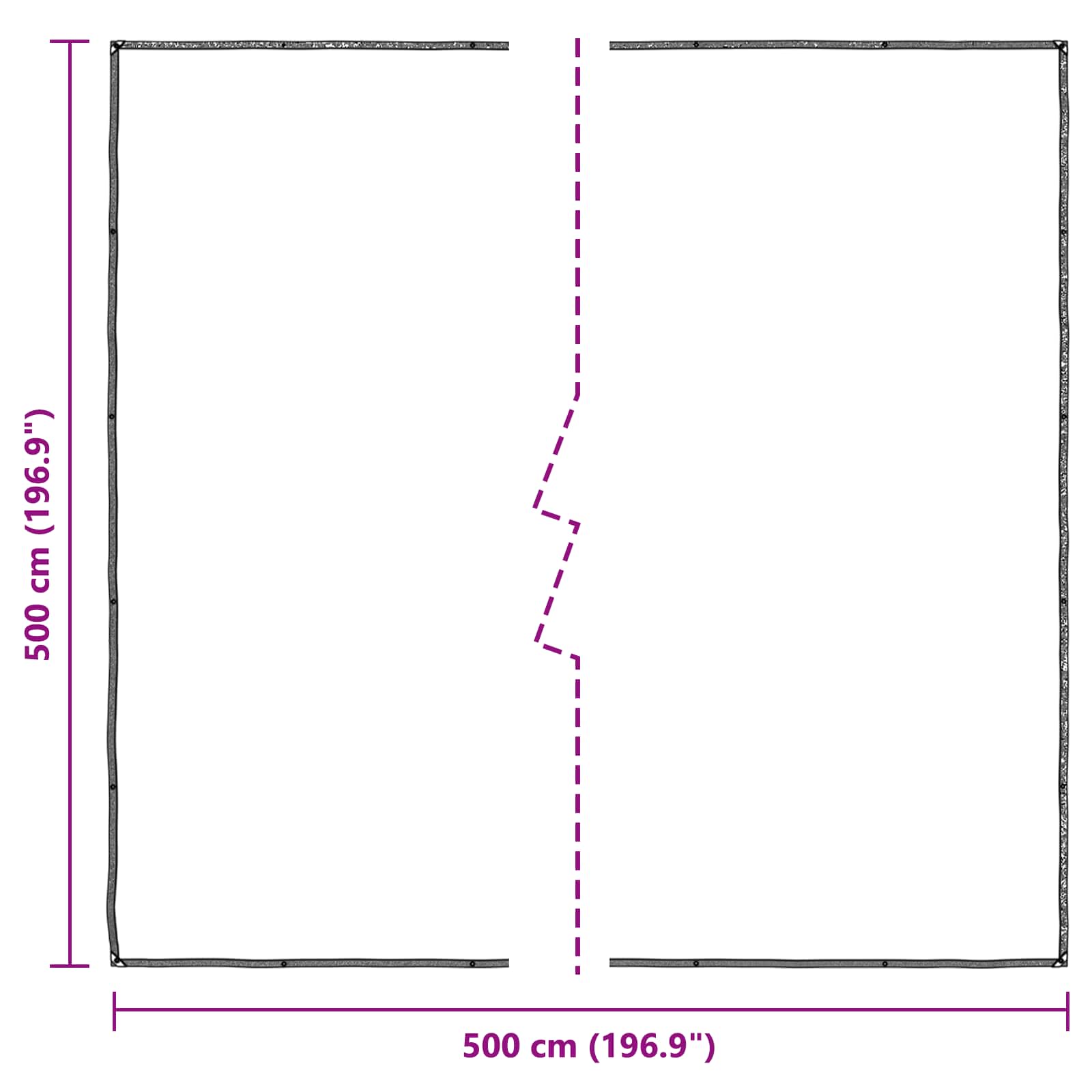 Copertura per Piante Trasparente 5 x 5 m PE