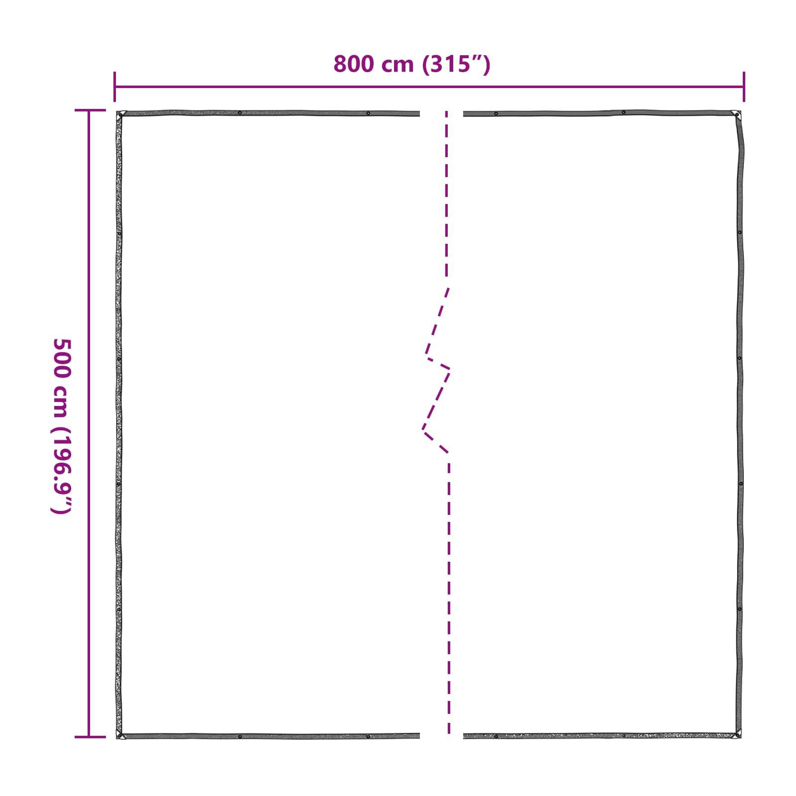 Copertura per Piante Trasparente 5 x 8 m PE