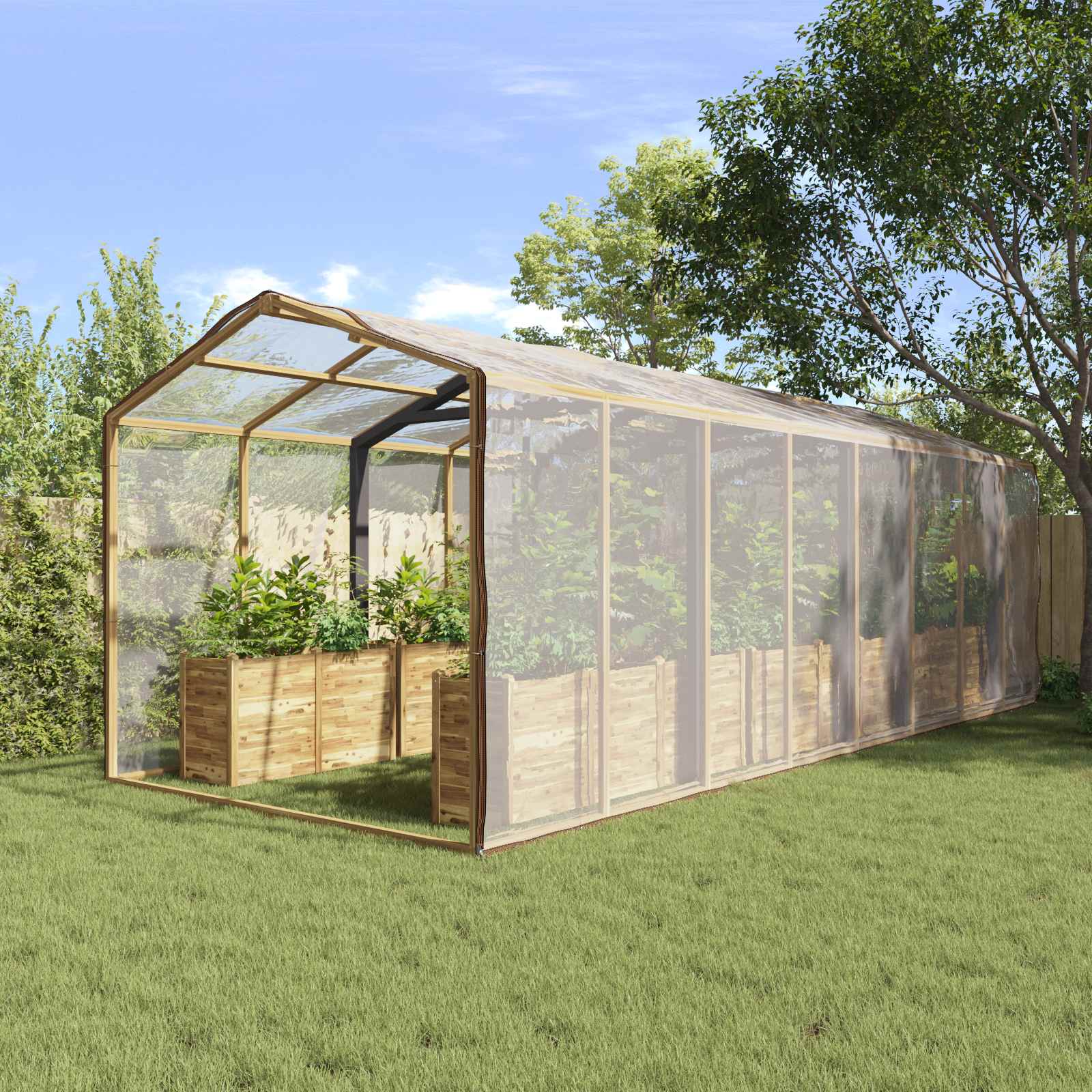 Copertura per Piante Trasparente 6 x 6 m PE